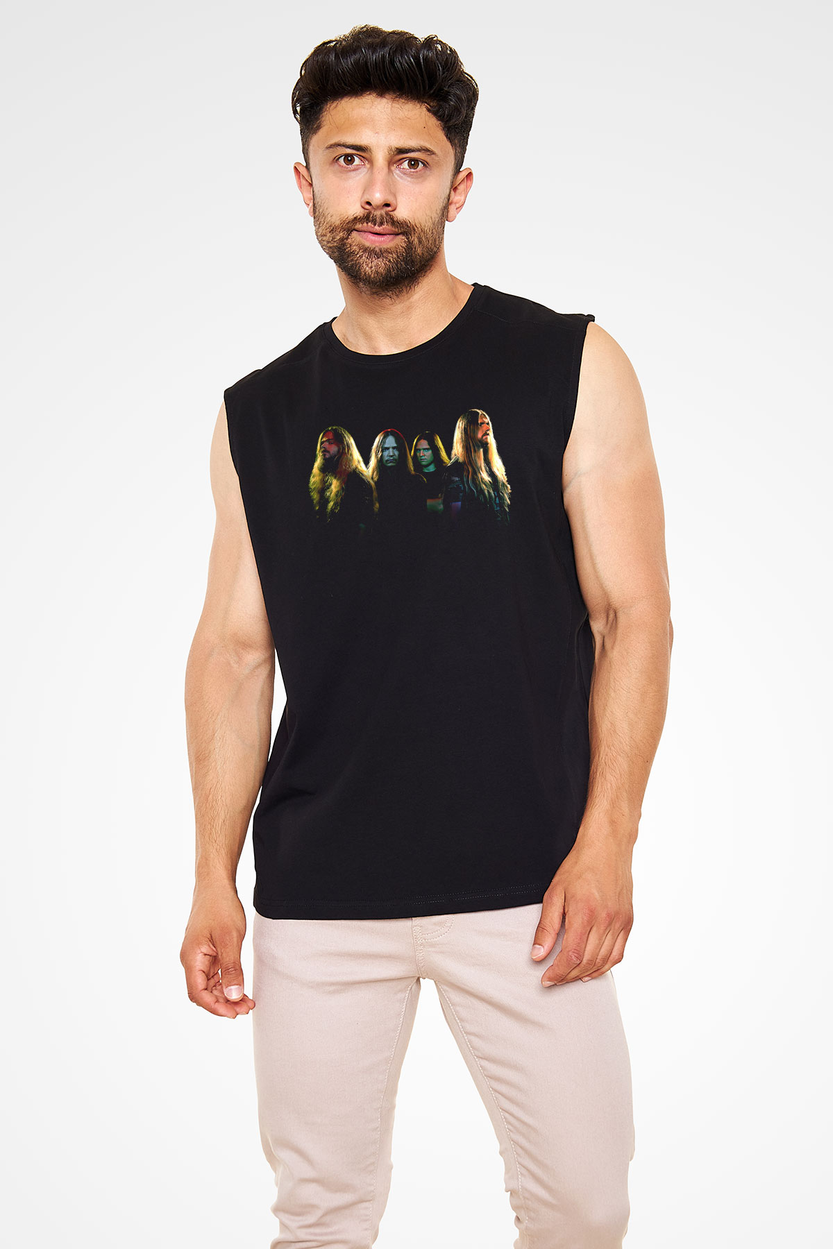 Hypocrisy Baskılı Unisex Siyah Kolsuz Tişört - Tshirt
