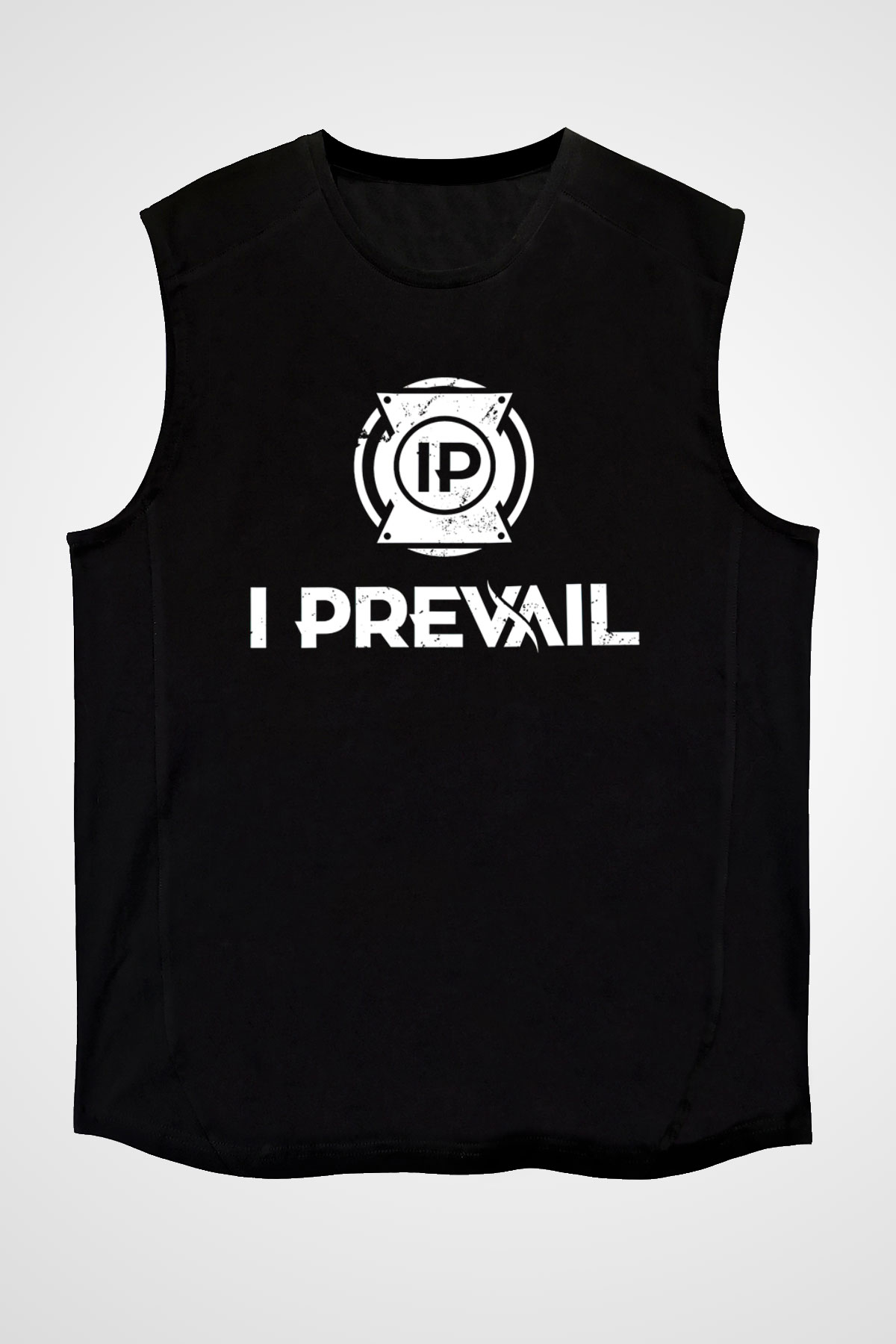 I Prevail Baskılı Unisex Siyah Kolsuz Tişört - Tshirt
