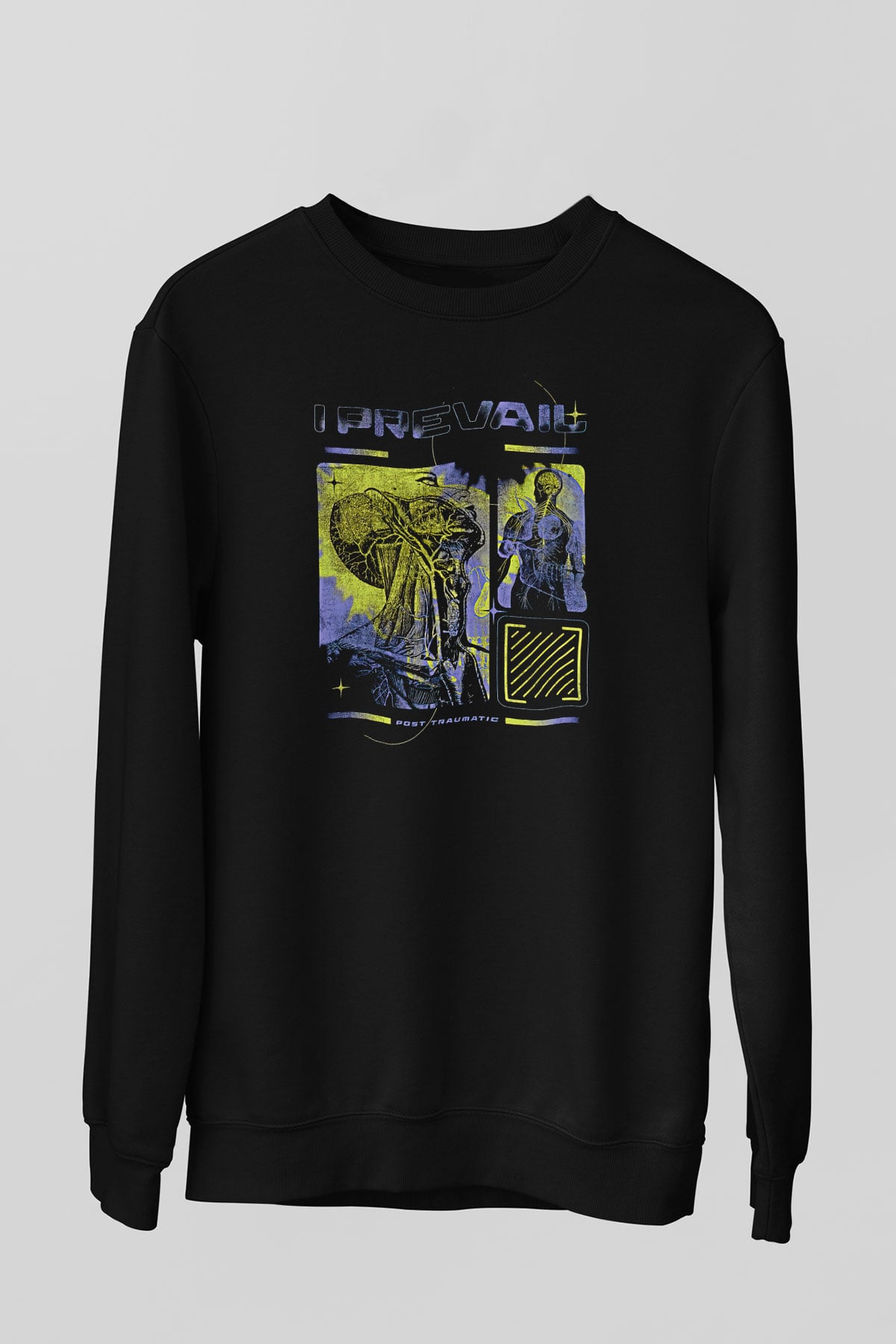 I Prevail Baskılı Unisex Siyah Sweatshirt
