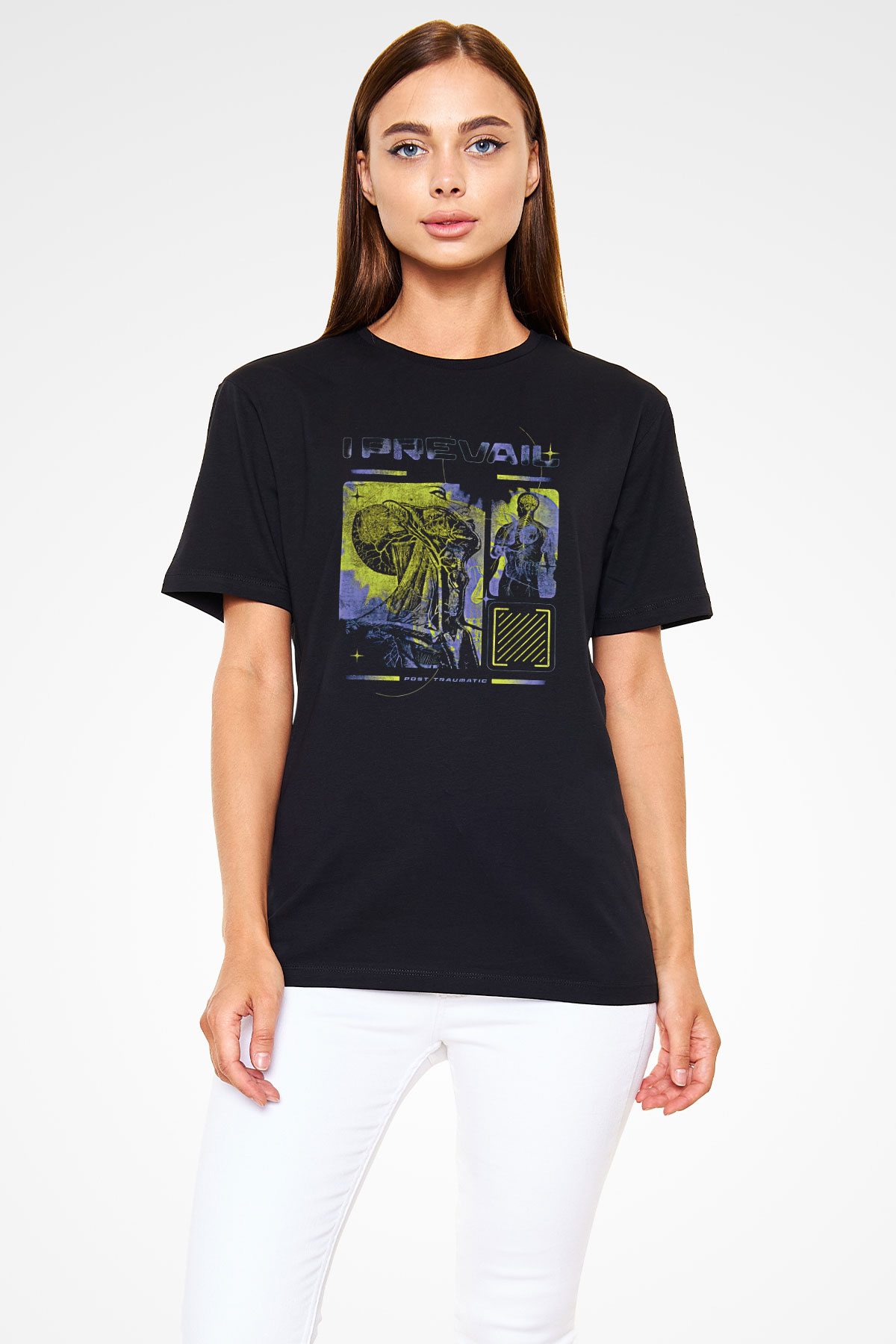I Prevail Baskılı Unisex Siyah Tişört - Tshirt
