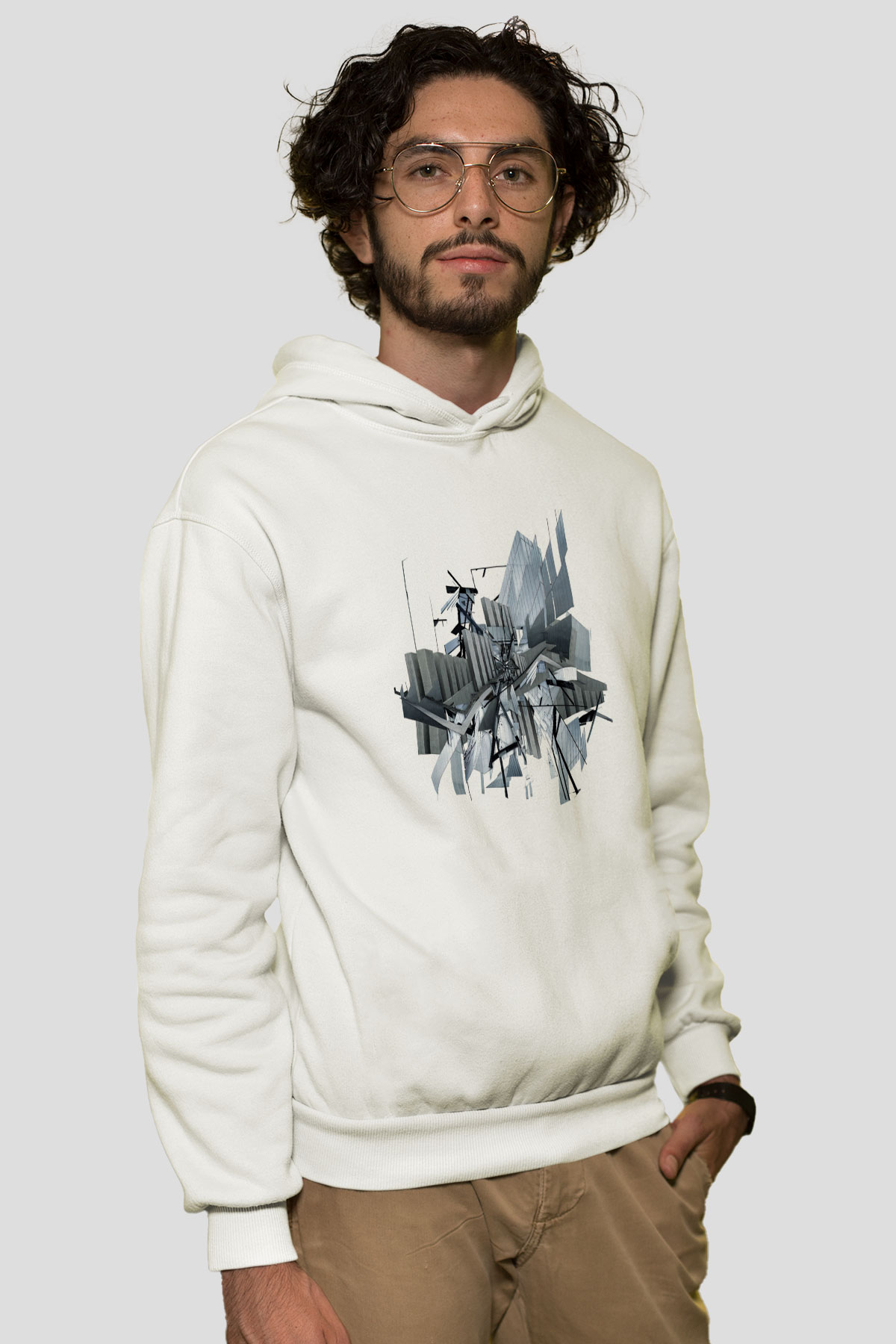 İç mimar Beyaz Unisex Hoodie