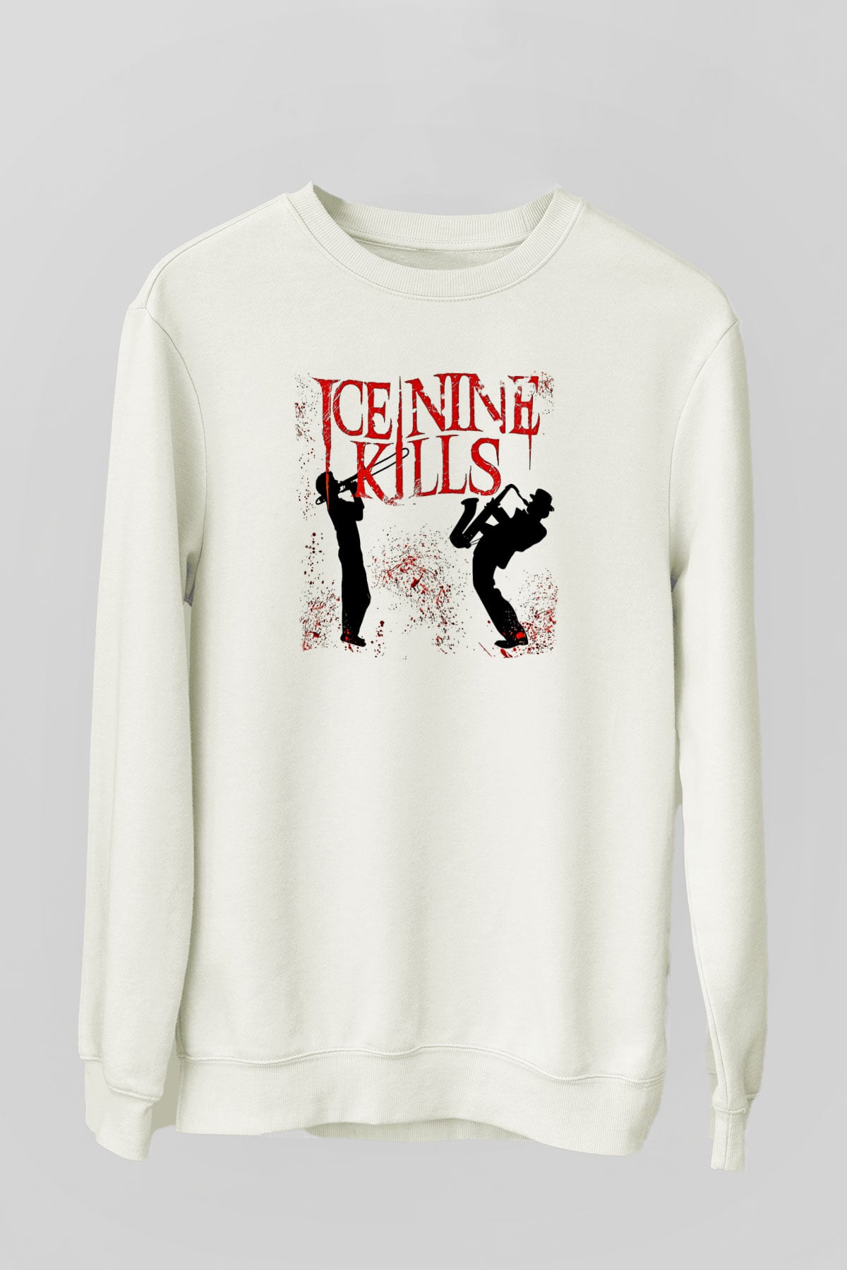 Ice Nine Kills Baskılı Beyaz Unisex Sweatshirt
