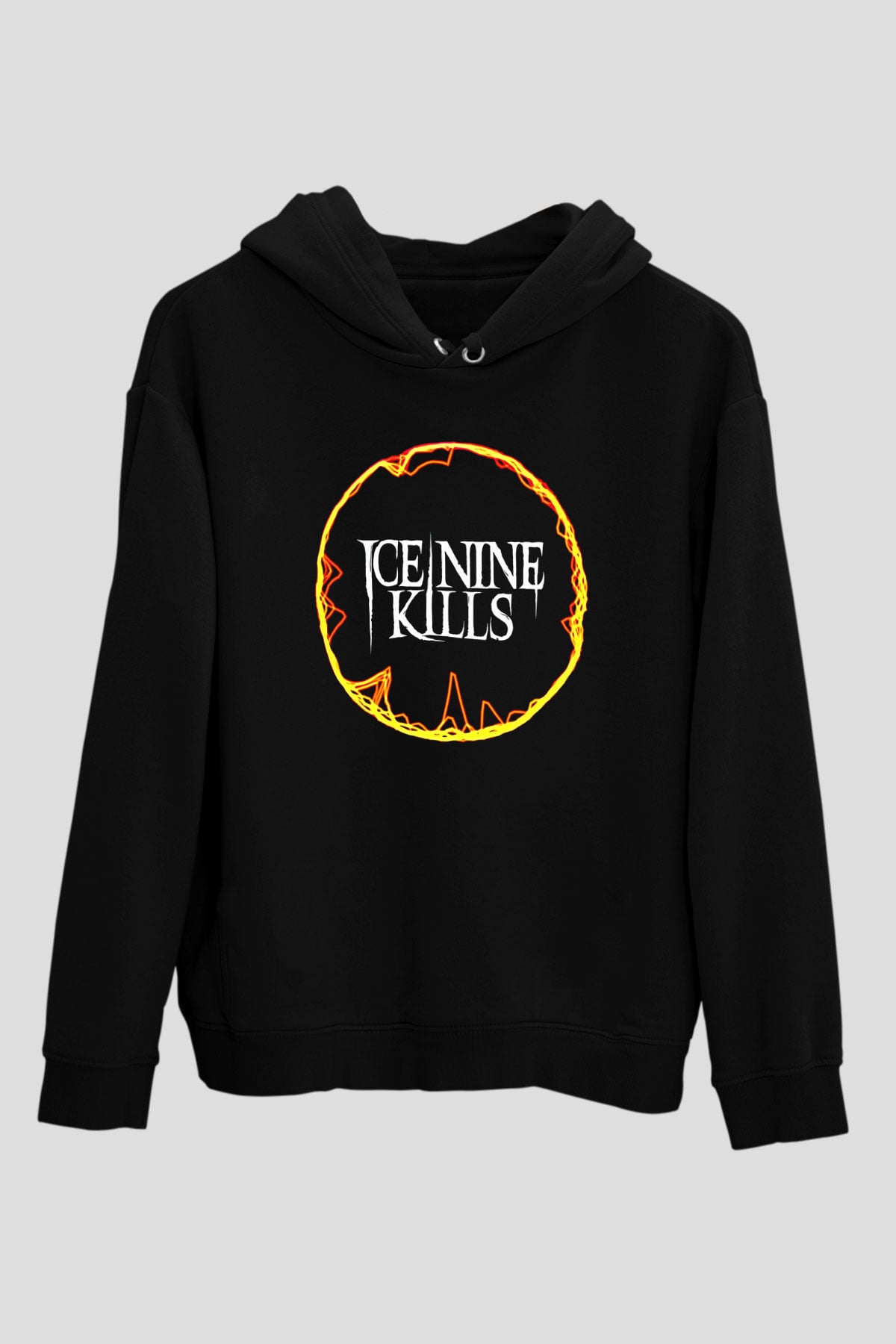Ice Nine Kills Baskılı Unisex Siyah Kapüşonlu Sweatshirt