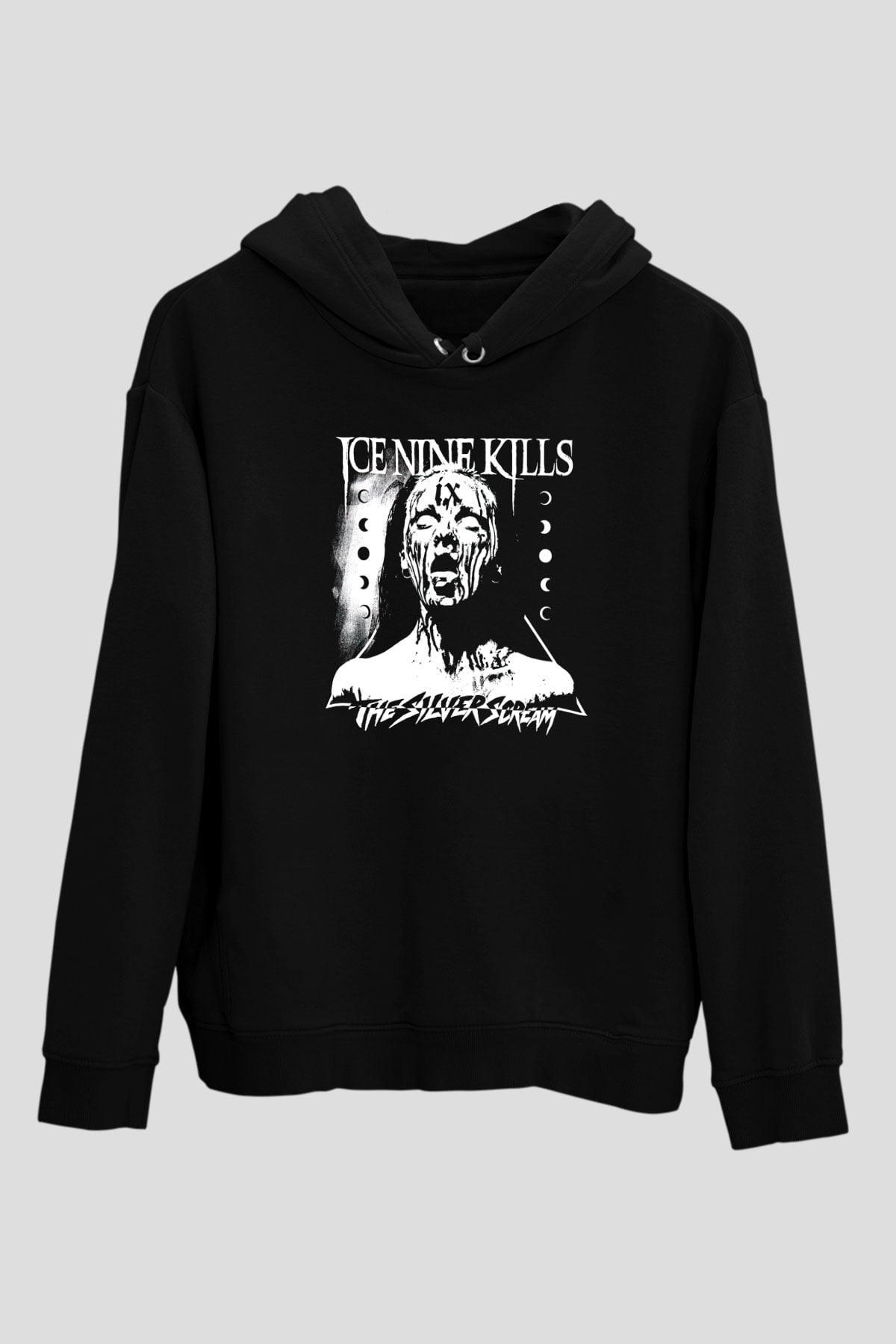 Ice Nine Kills Baskılı Unisex Siyah Kapüşonlu Sweatshirt