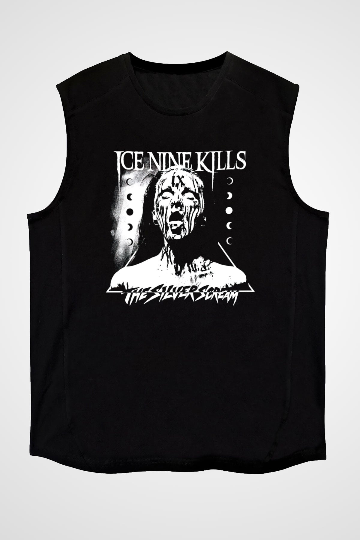Ice Nine Kills Baskılı Unisex Siyah Kolsuz Tişört - Tshirt