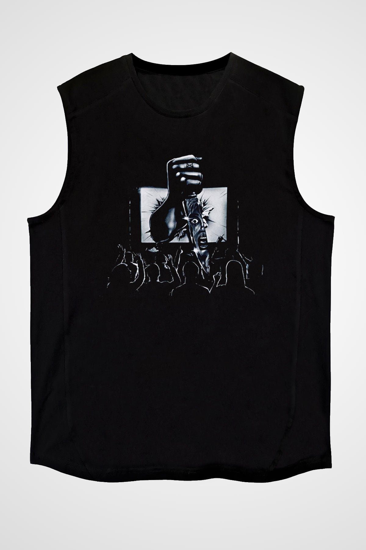 Ice Nine Kills Baskılı Unisex Siyah Kolsuz Tişört - Tshirt