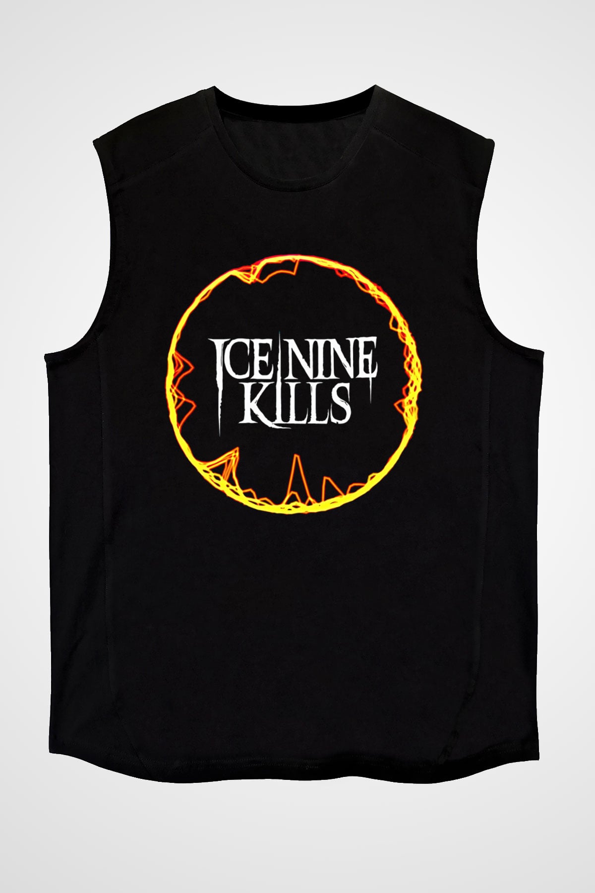 Ice Nine Kills Baskılı Unisex Siyah Kolsuz Tişört - Tshirt