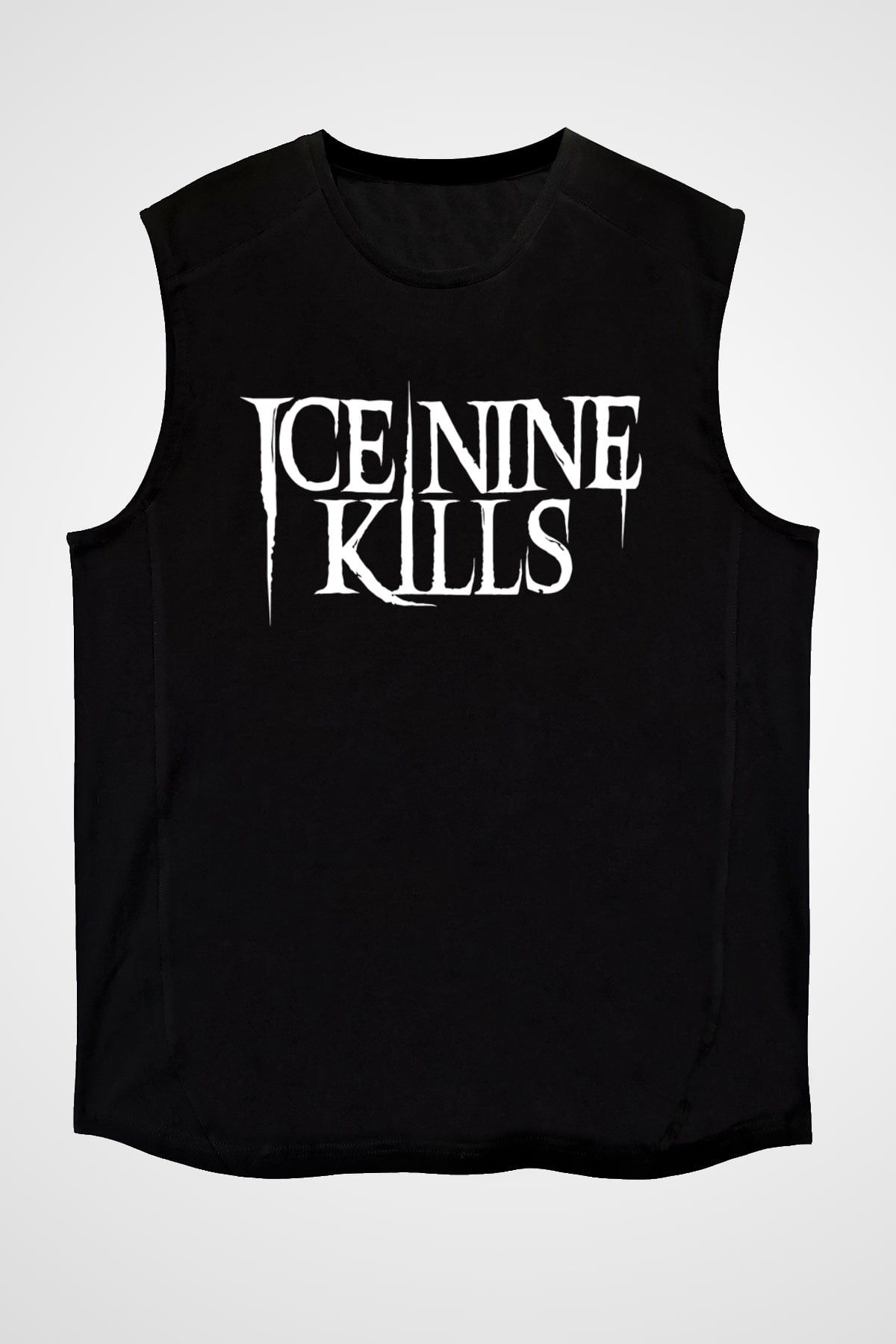 Ice Nine Kills Baskılı Unisex Siyah Kolsuz Tişört - Tshirt
