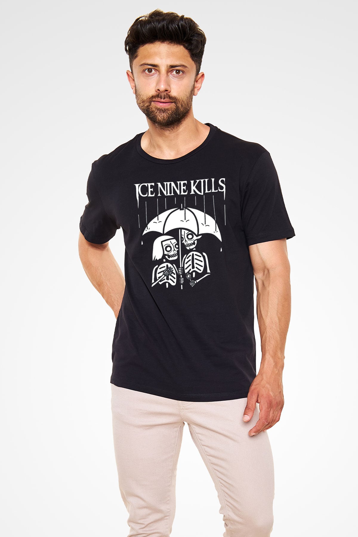 Ice Nine Kills Baskılı Unisex Siyah Tişört - Tshirt