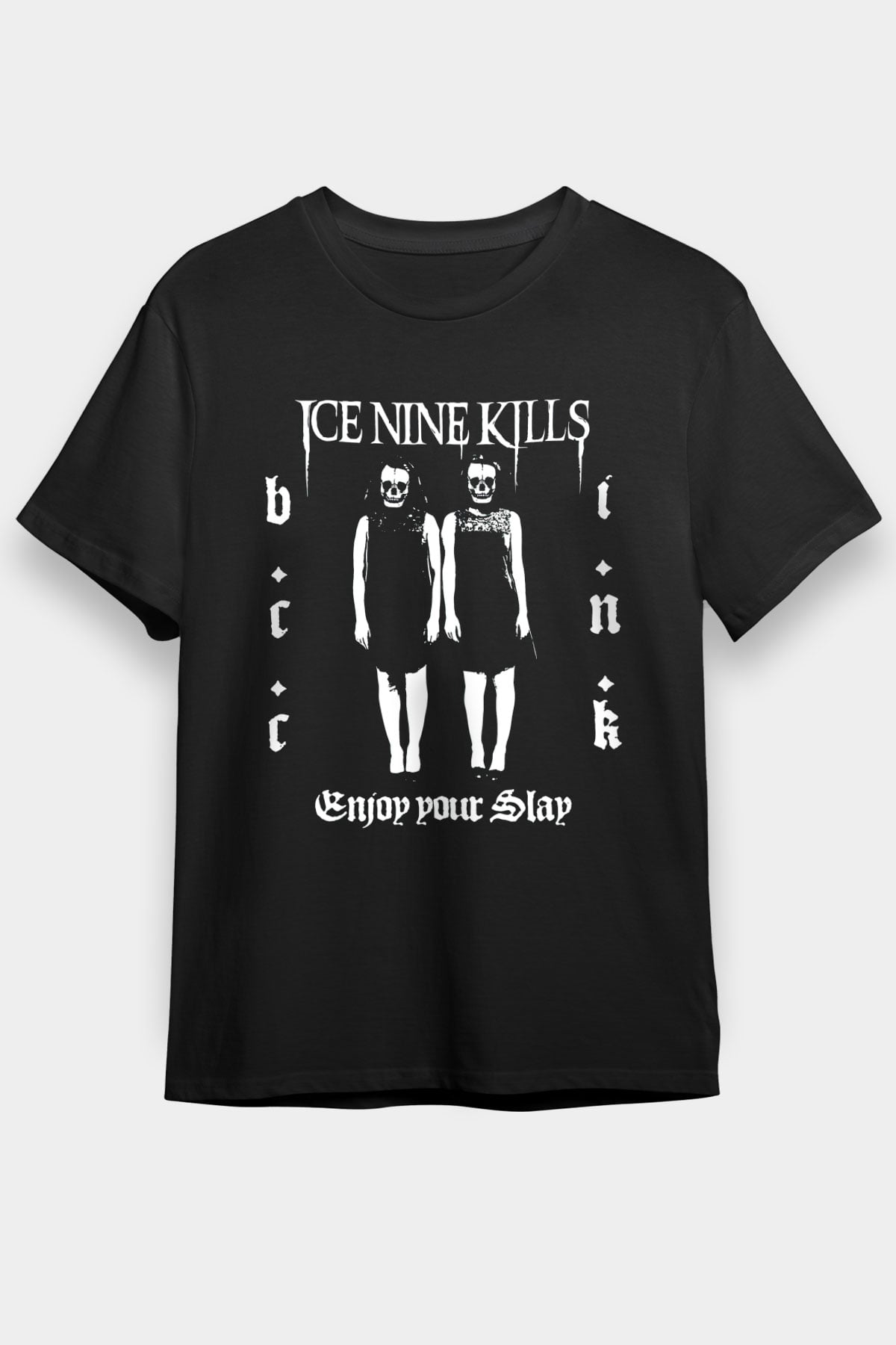 Ice Nine Kills Baskılı Unisex Siyah Tişört - Tshirt
