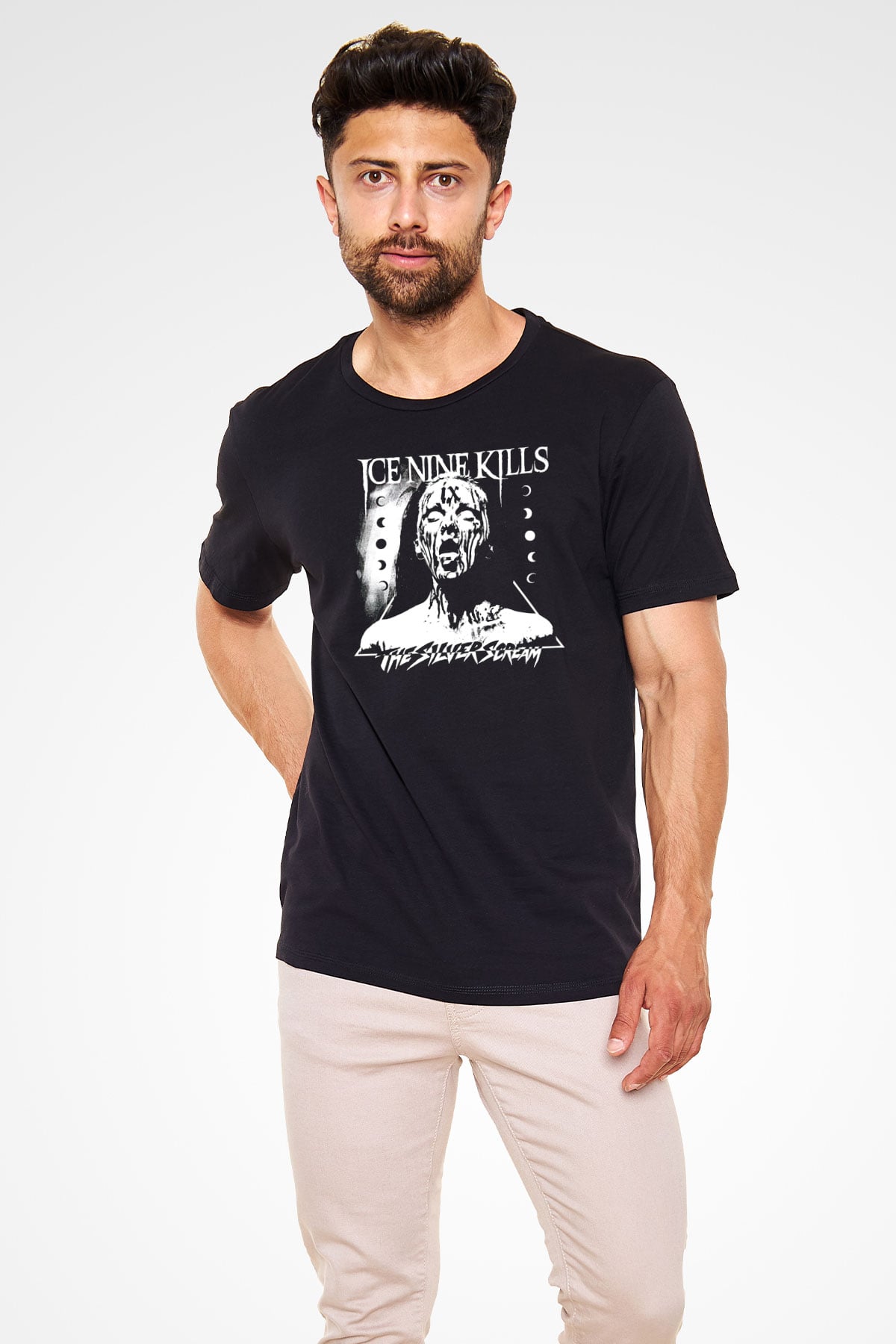 Ice Nine Kills Baskılı Unisex Siyah Tişört - Tshirt