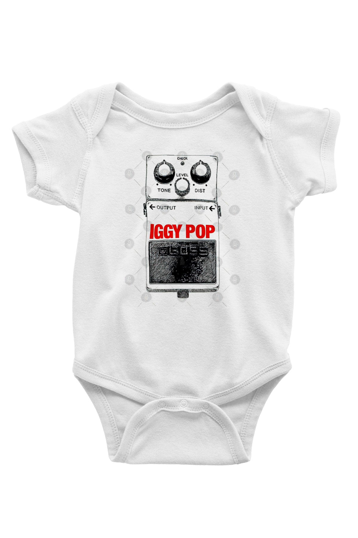 Iggy Pop Baskılı Beyaz Unisex Bebek Body - Zıbın