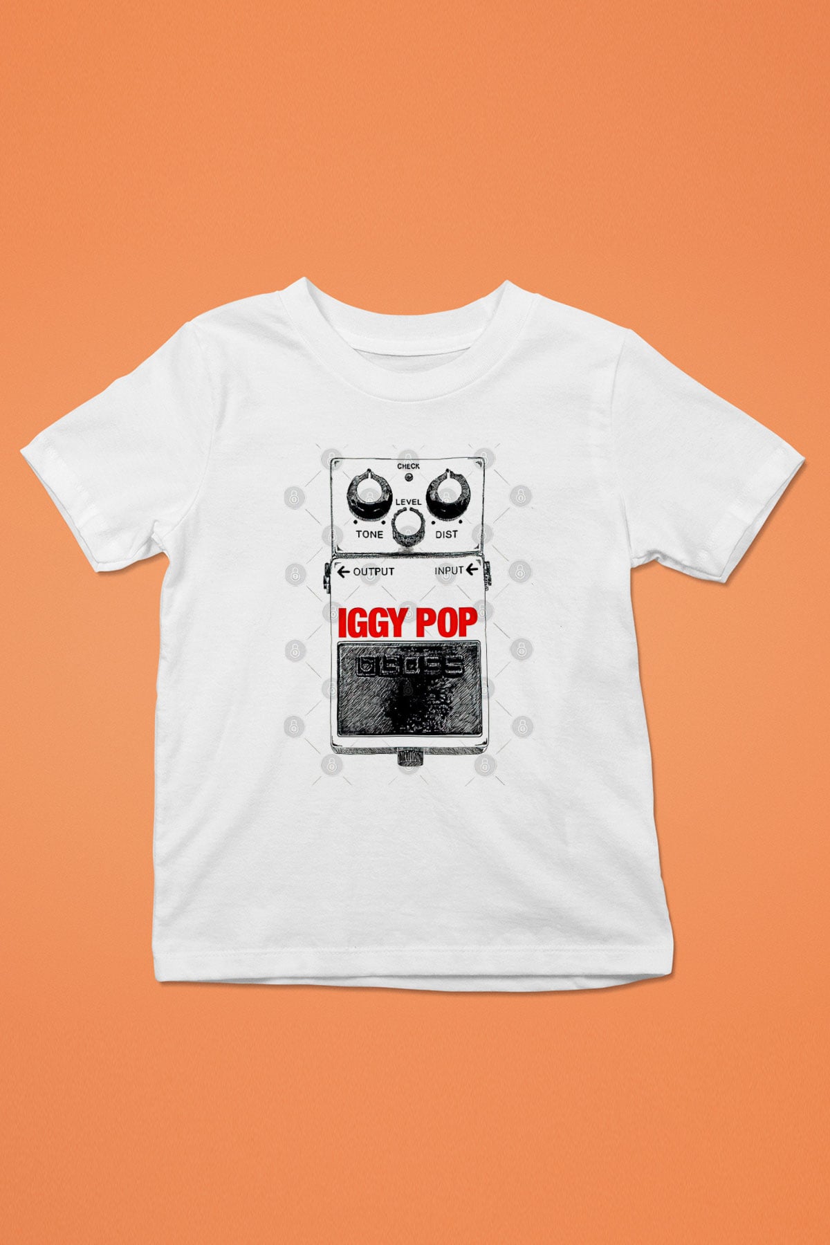 Iggy Pop Baskılı Beyaz Unisex Beyaz Çocuk Tişört - Tshirt