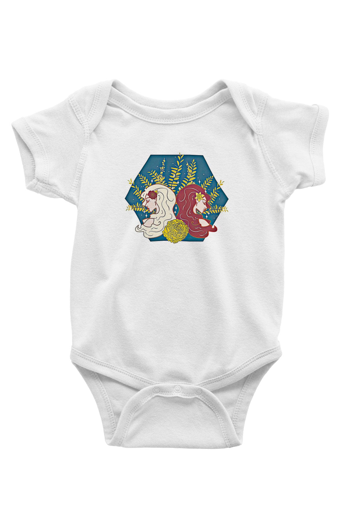 İkizler Burcu Baskılı Beyaz Unisex Bebek Body - Zıbın