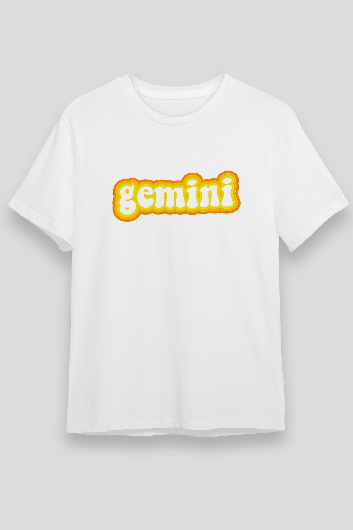 İkizler Burcu Unisex Baskılı Beyaz Tişört - Tshirt