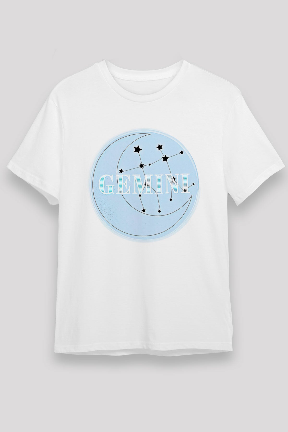 İkizler Burcu Unisex Baskılı Beyaz Tişört - Tshirt