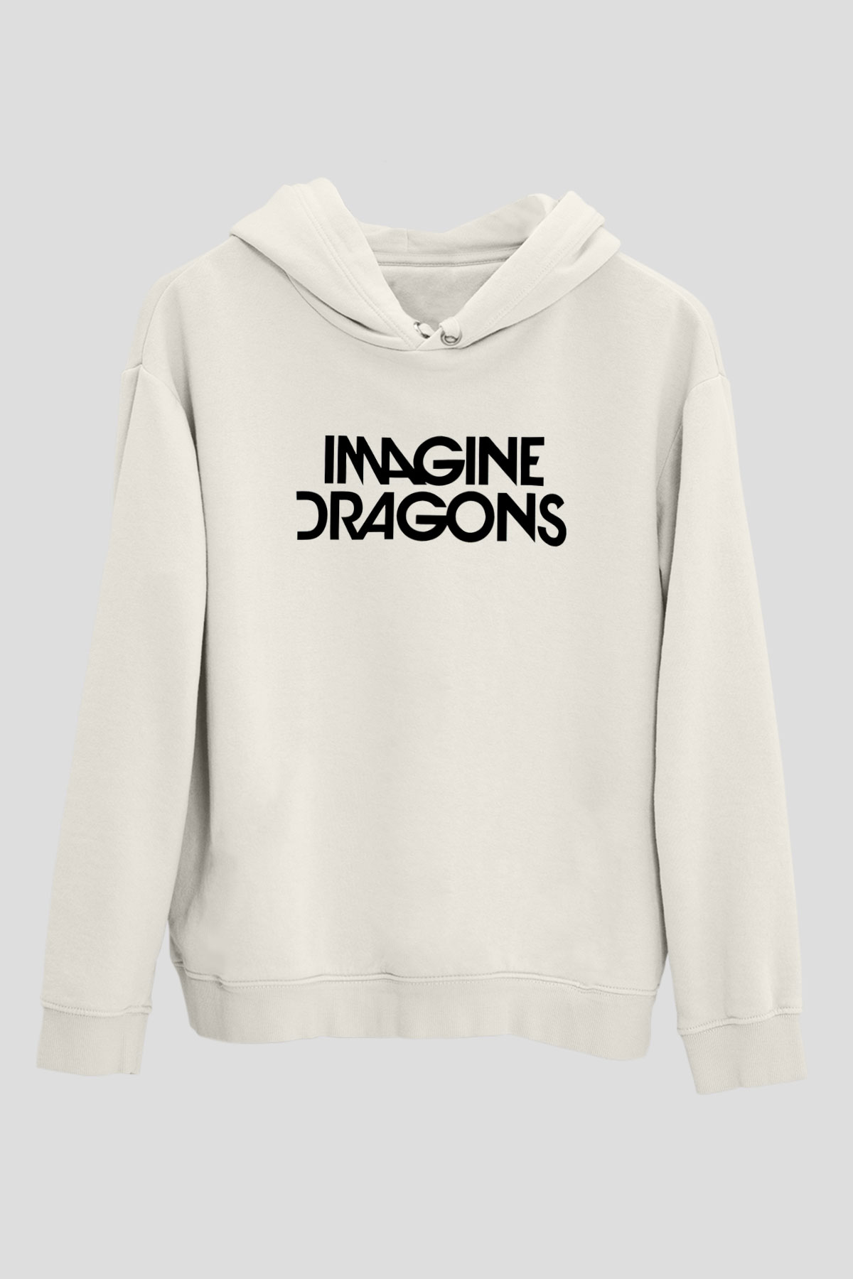 Imagine Dragons Beyaz Unisex Kapşonlu Sweatshirt