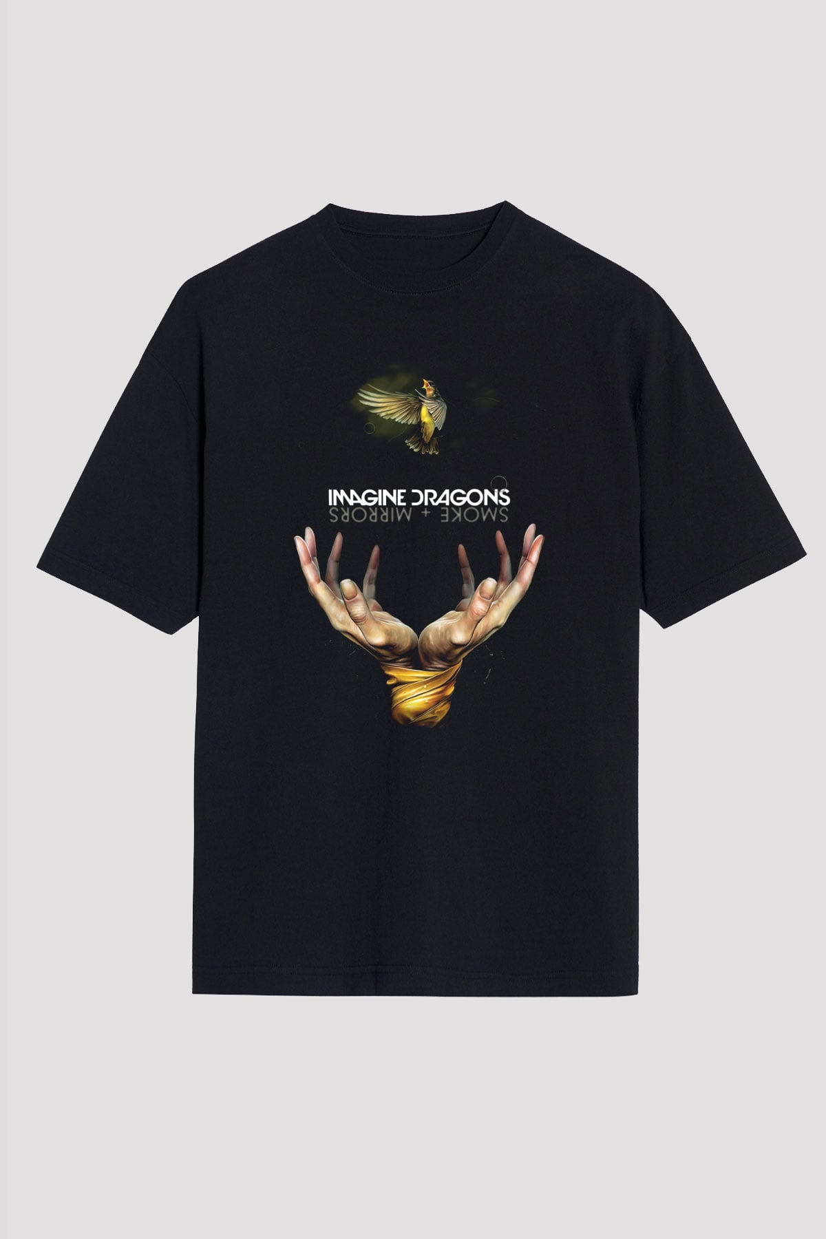 Imagine Dragons Siyah Unisex Oversize Tişört T-Shirt