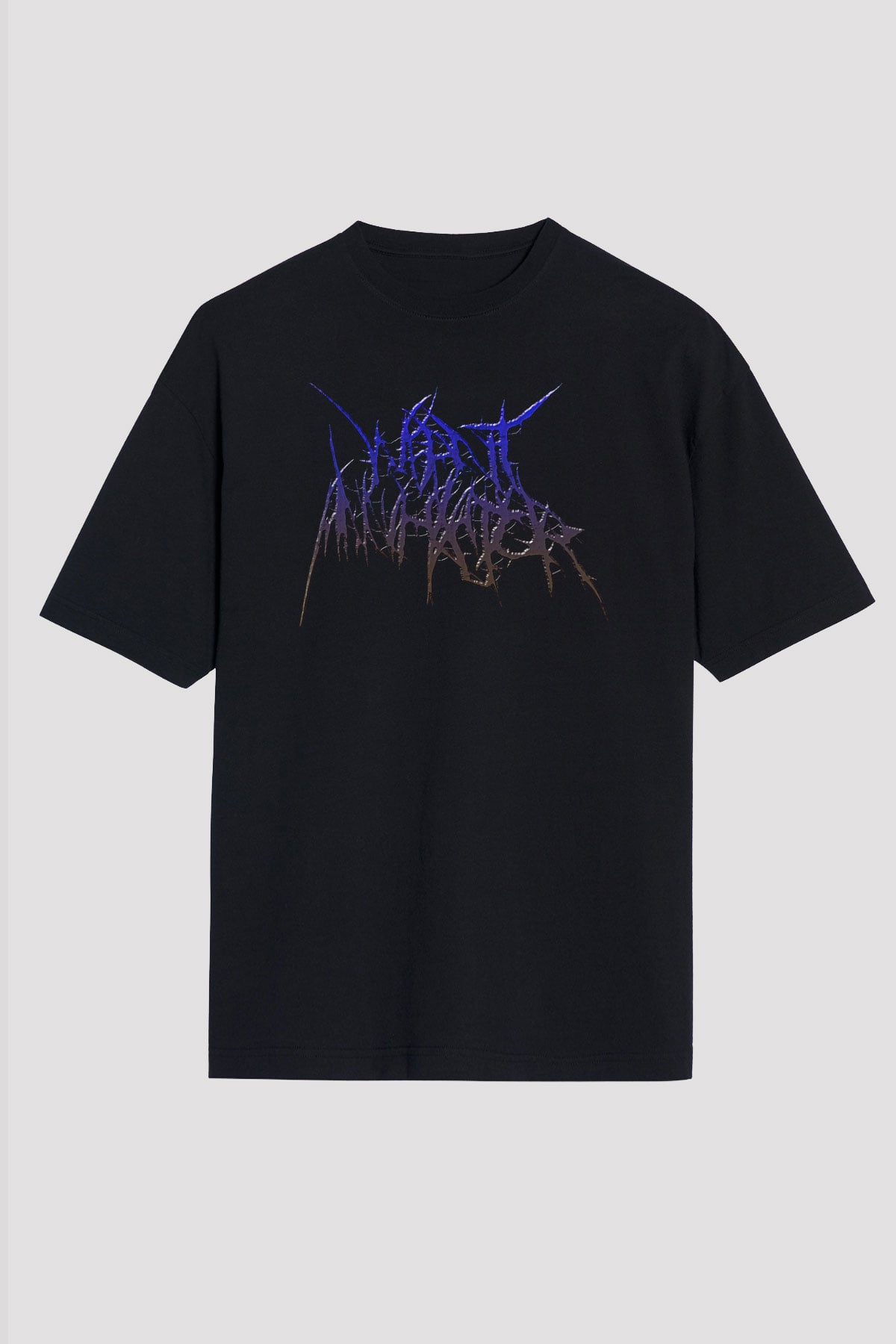 Impetigo Baskılı Unisex Siyah Oversize Tişört - Tshirt