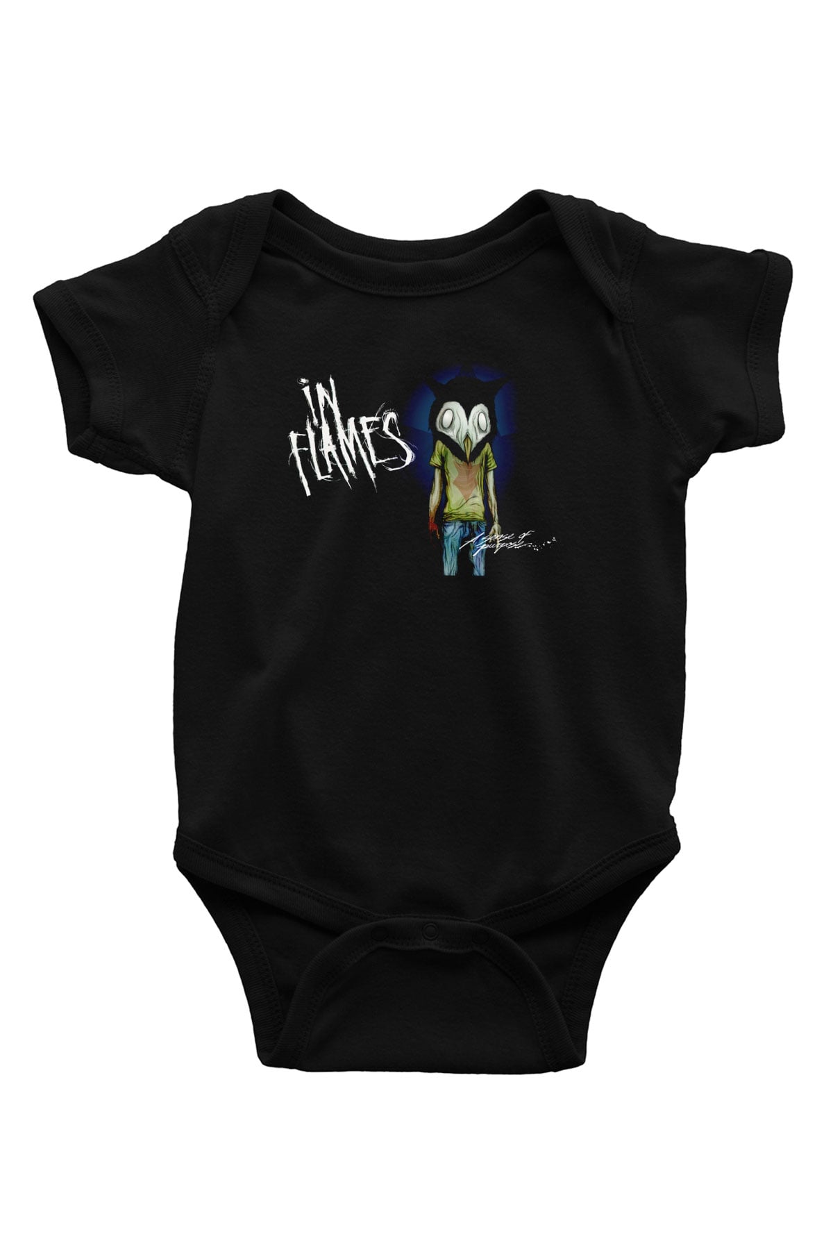 In Flames Siyah Bebek Body - Zıbın