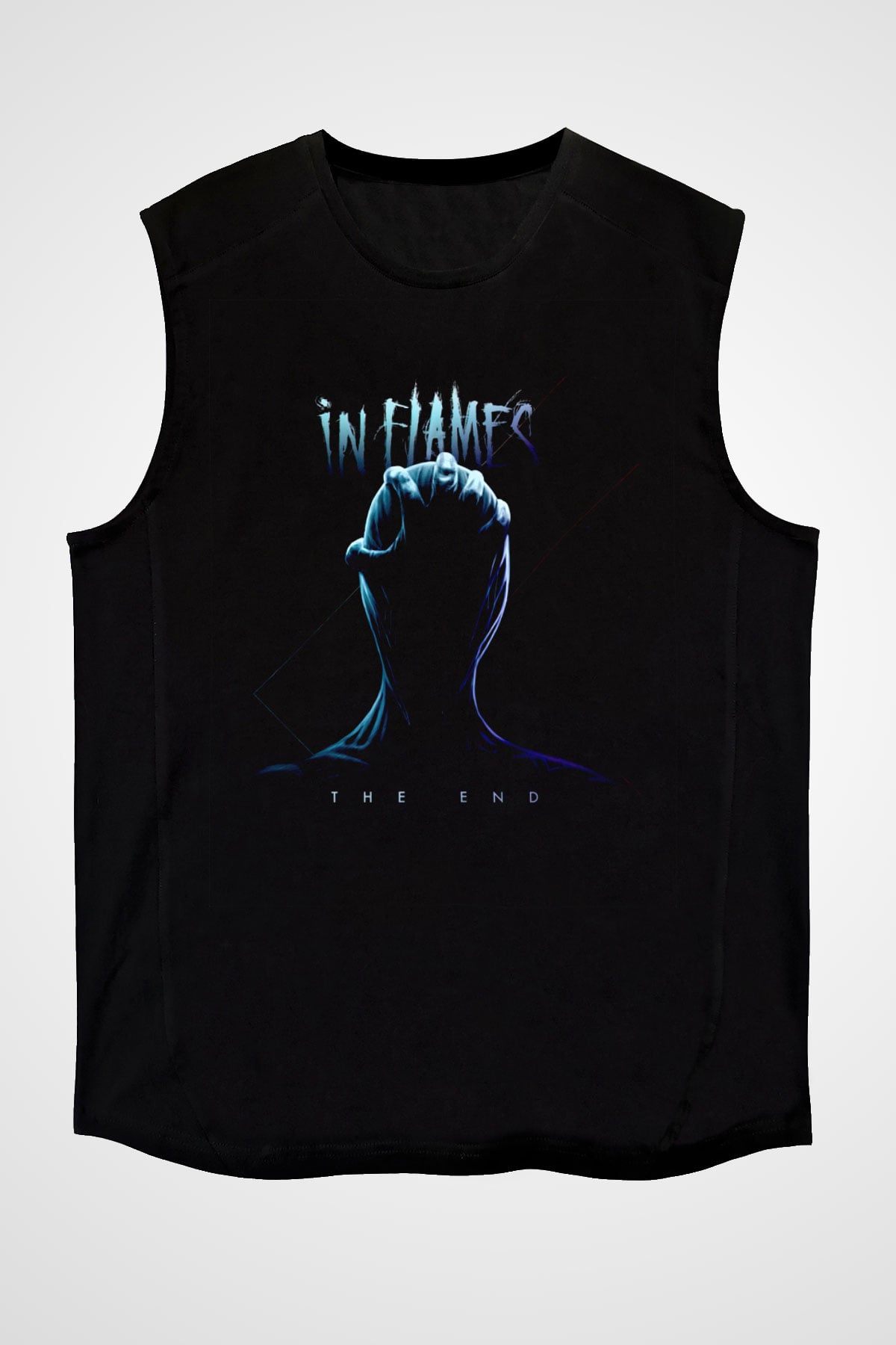 In Flames Siyah Unisex Kolsuz Tişört