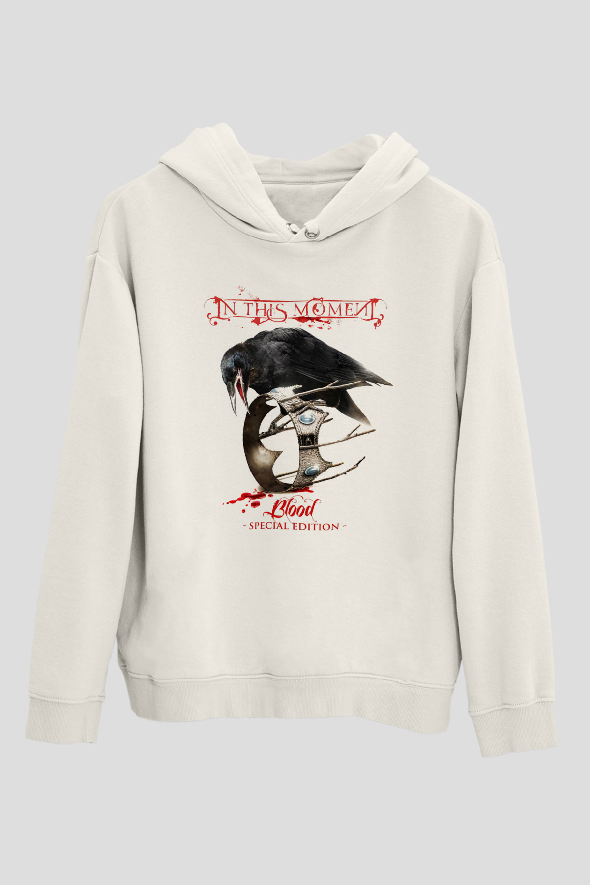 In This Moment Beyaz Unisex Kapşonlu Sweatshirt
