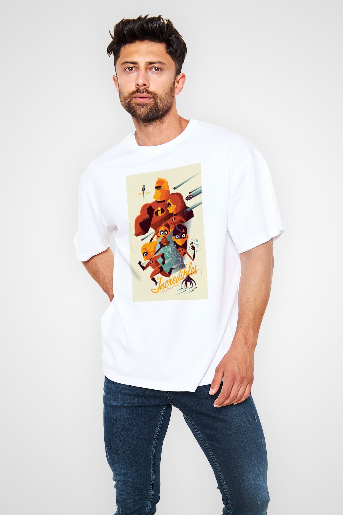 Incredibles (The) Beyaz Unisex Oversize Tişört T-Shirt