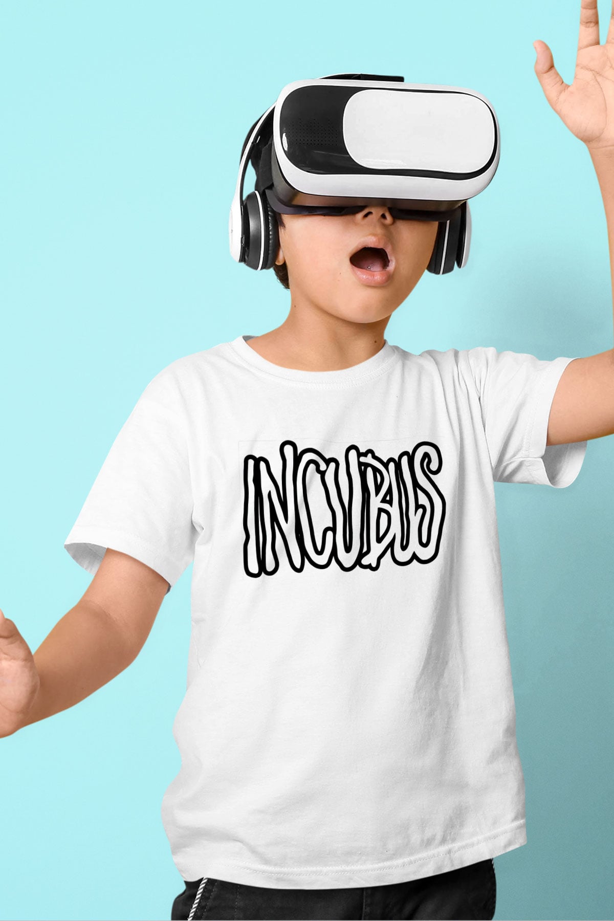 Incubus Baskılı Beyaz Unisex Çocuk Tişört