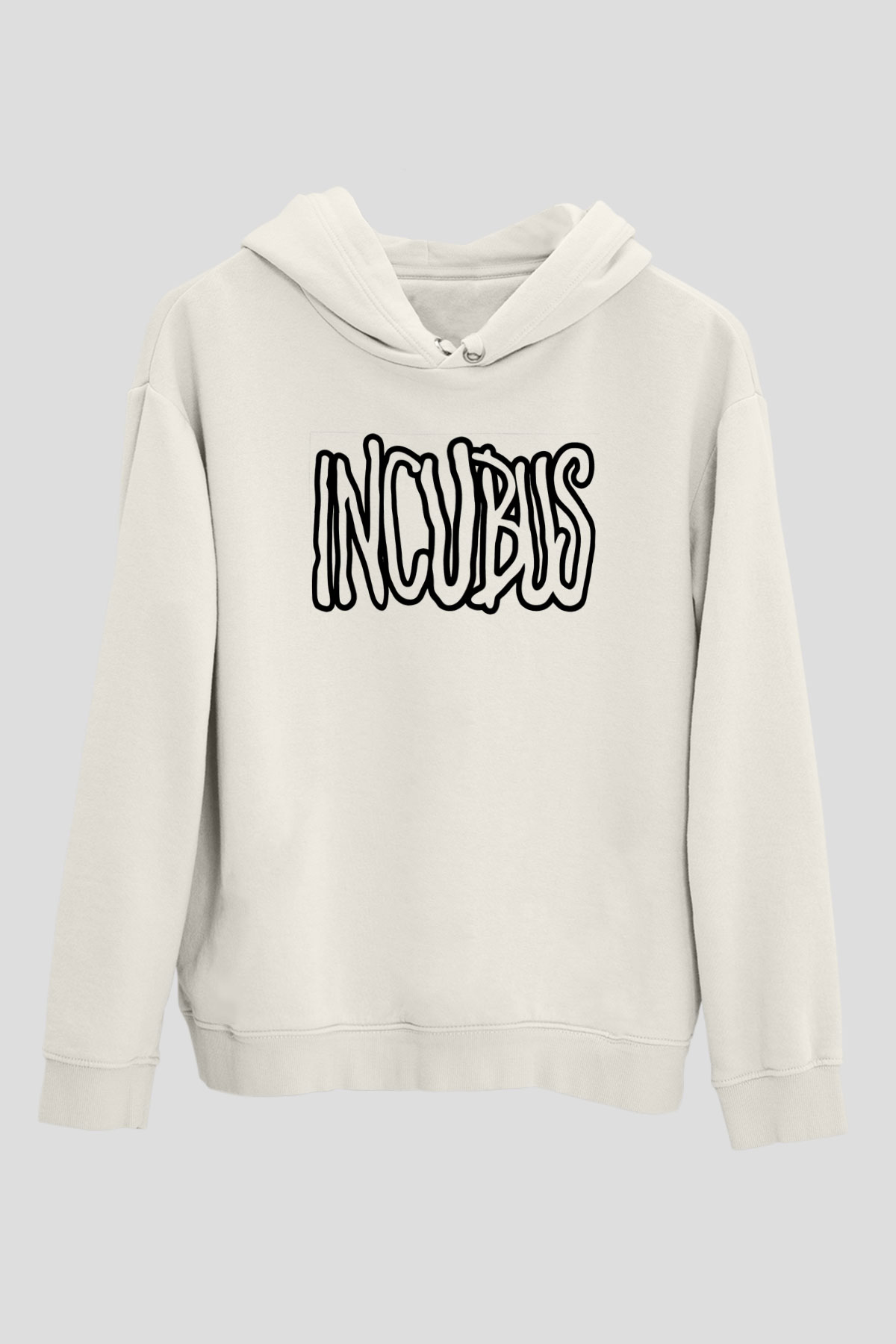 Incubus Beyaz Unisex Kapşonlu Sweatshirt