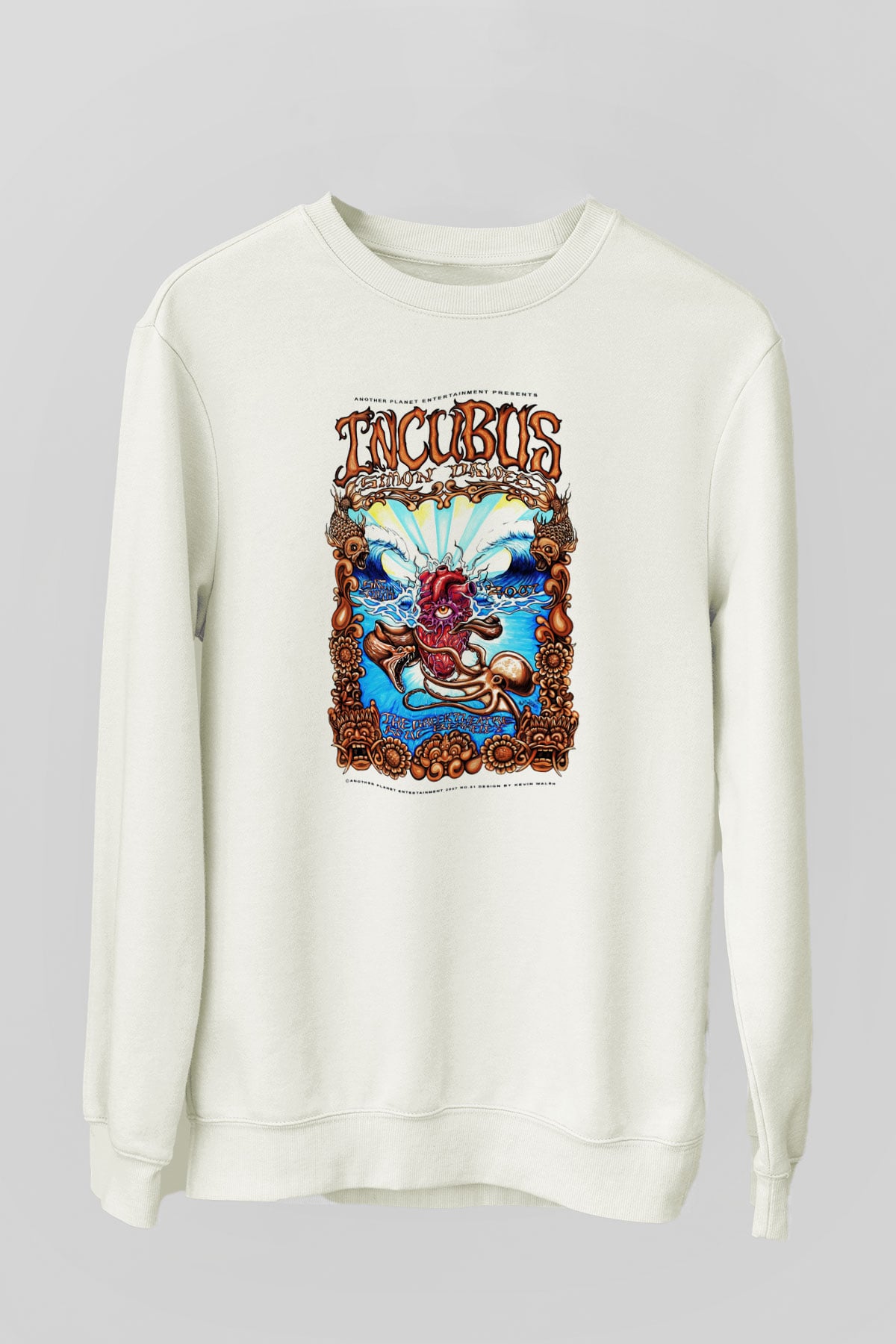 Incubus Beyaz Unisex Sweatshirt