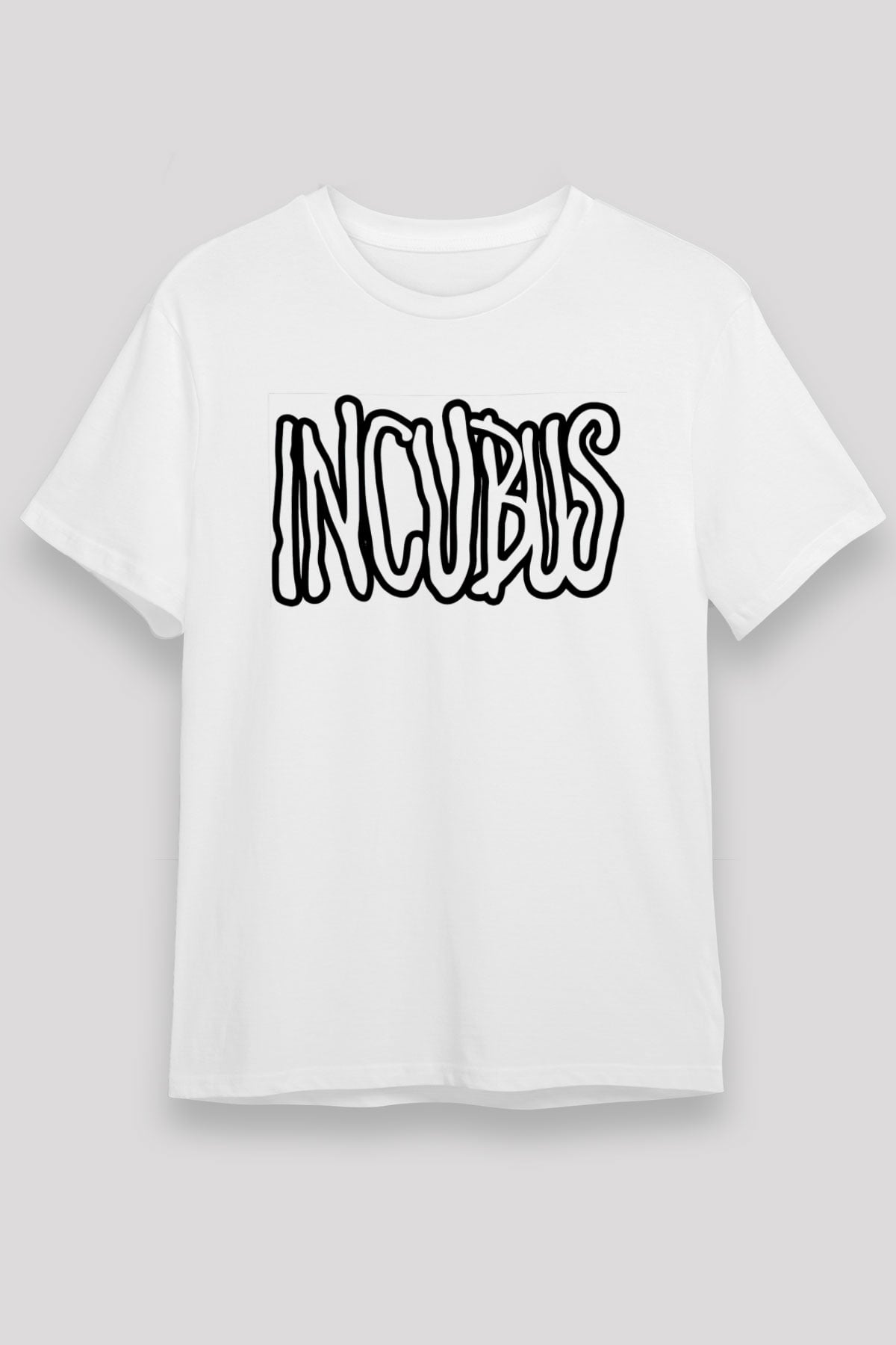 Incubus Beyaz Unisex Tişört T-Shirt - TişörtFabrikası