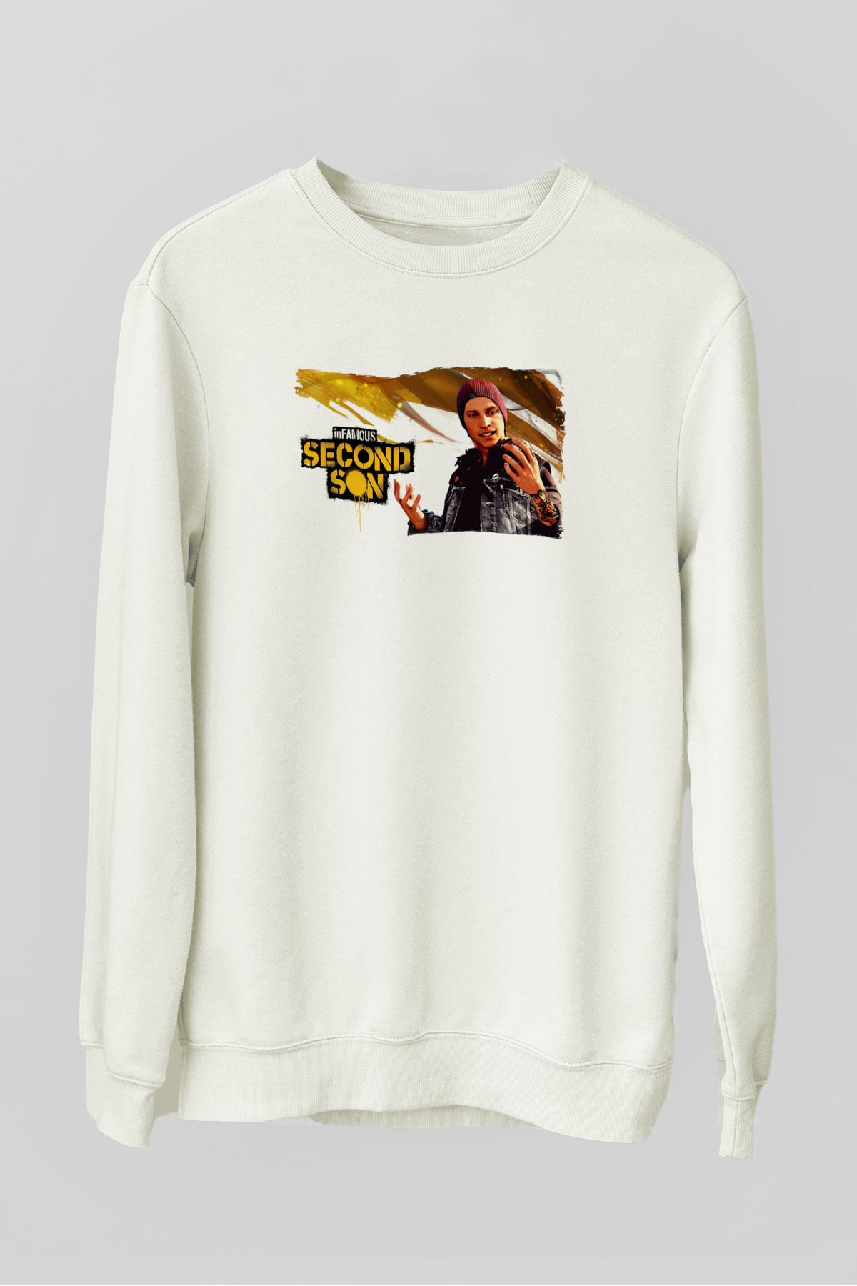 Infamous Beyaz Unisex Sweatshirt