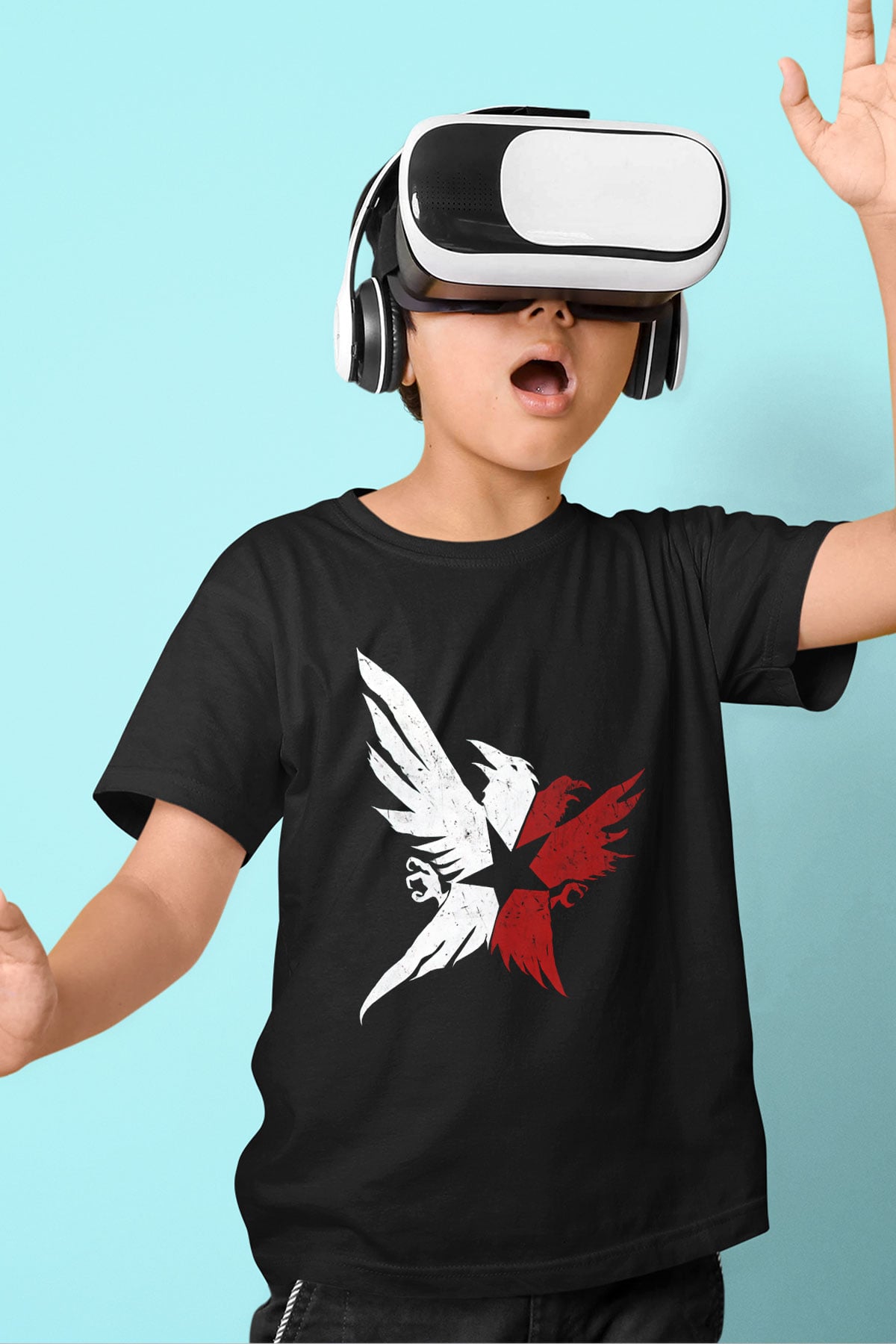 Infamous Siyah Unisex Çocuk Tişört
