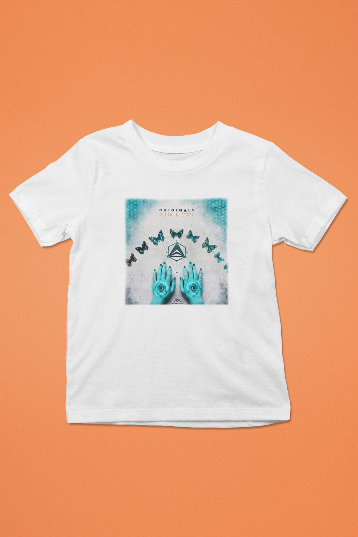 Infected Mushroom Baskılı Beyaz Unisex Çocuk Tişört