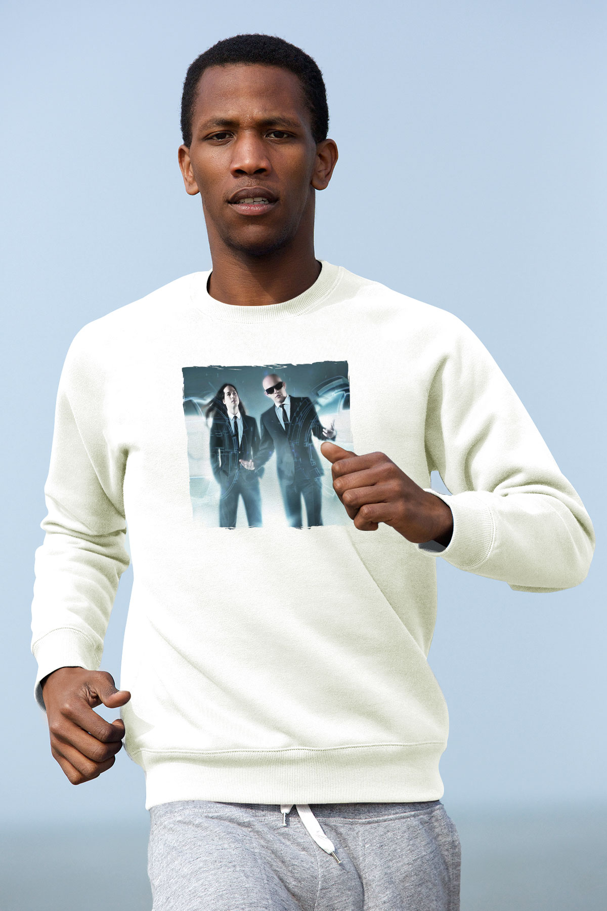Infected Mushroom Beyaz Unisex Sweatshirt