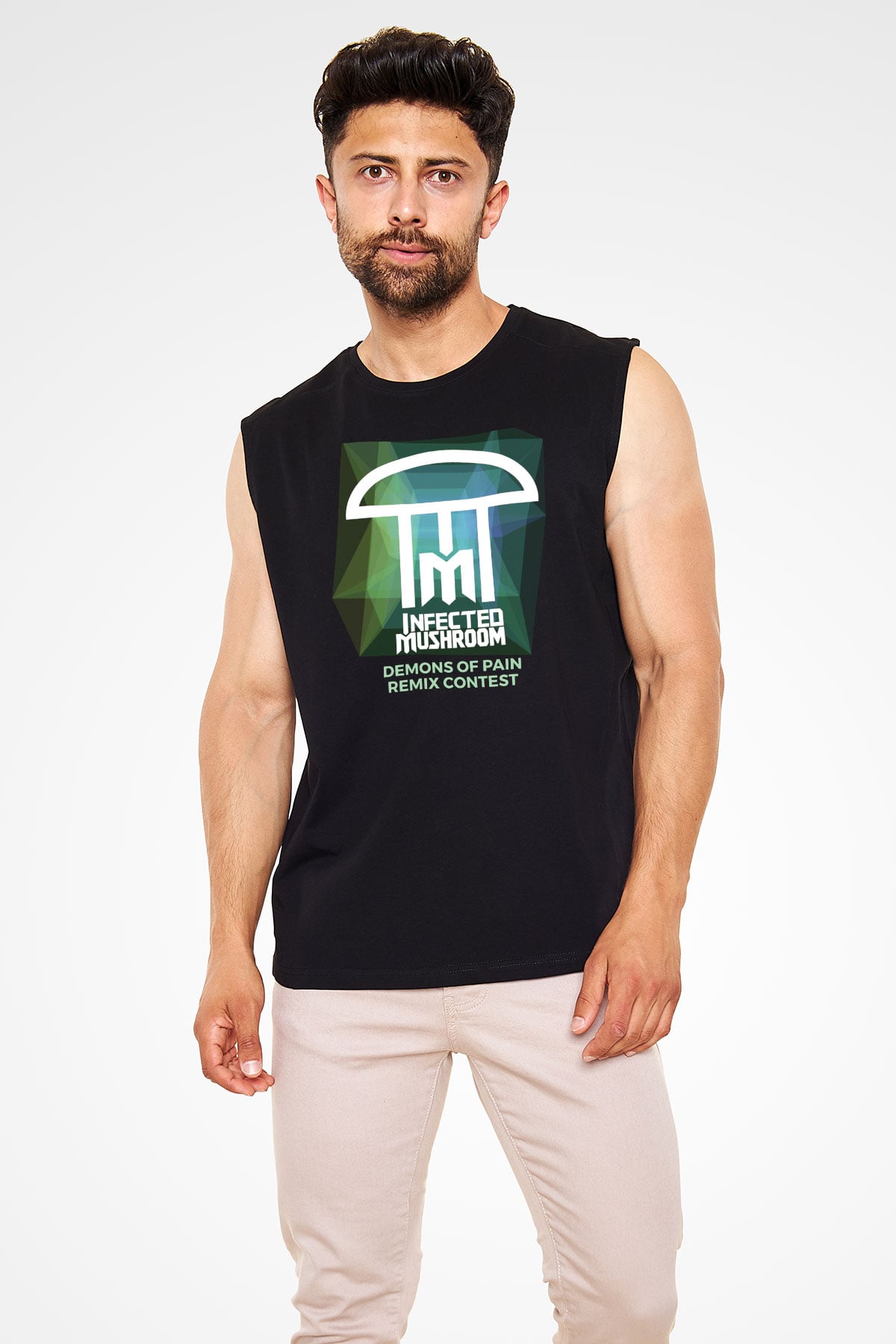 Infected Mushroom Siyah Unisex Kolsuz Tişört