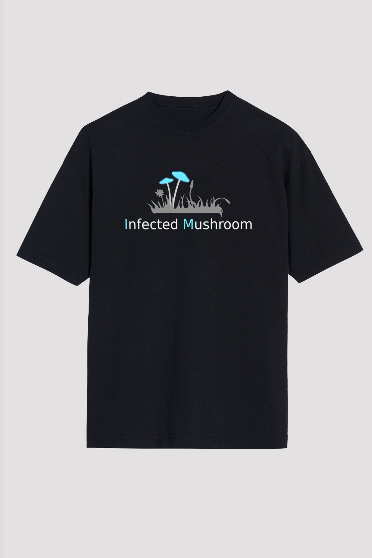 Infected Mushroom Siyah Unisex Oversize Tişört T-Shirt
