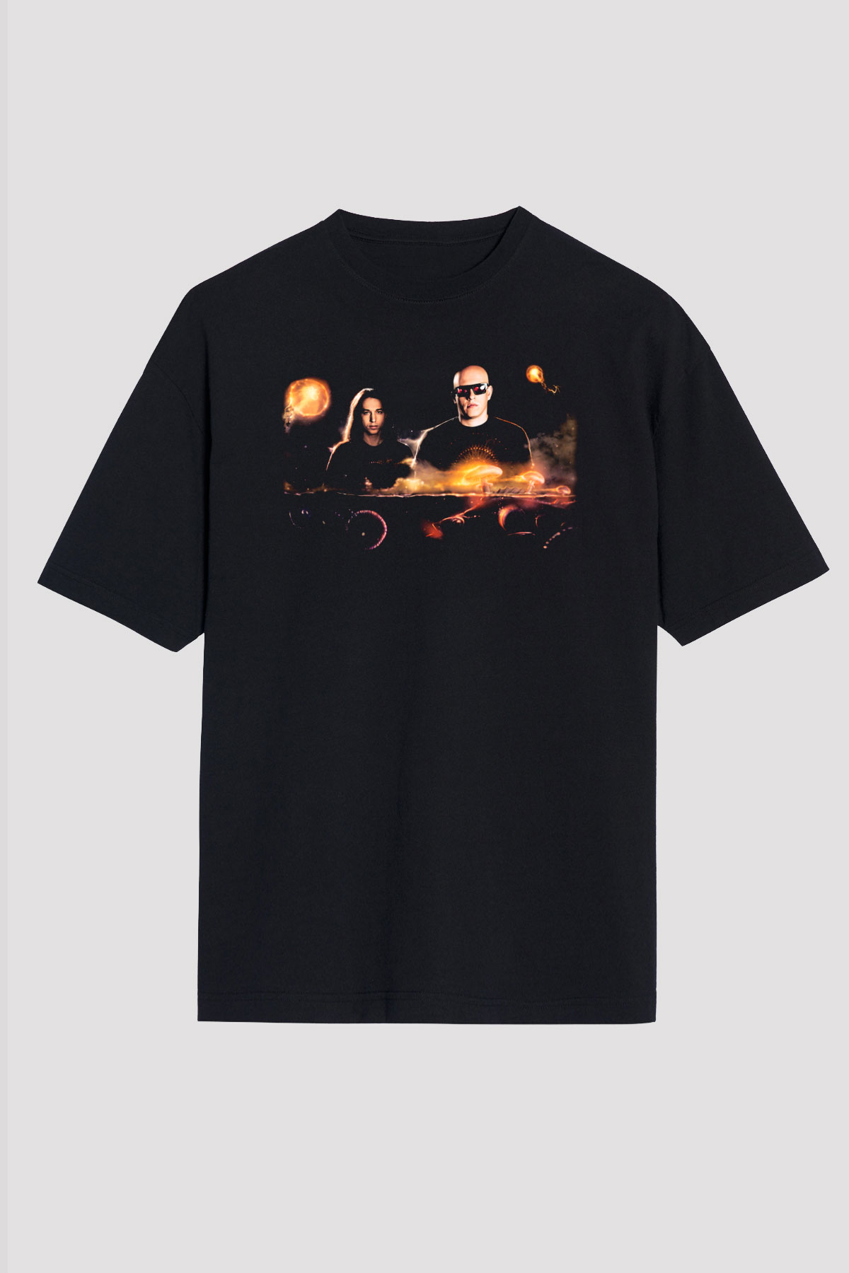 Infected Mushroom Siyah Unisex Oversize Tişört T-Shirt