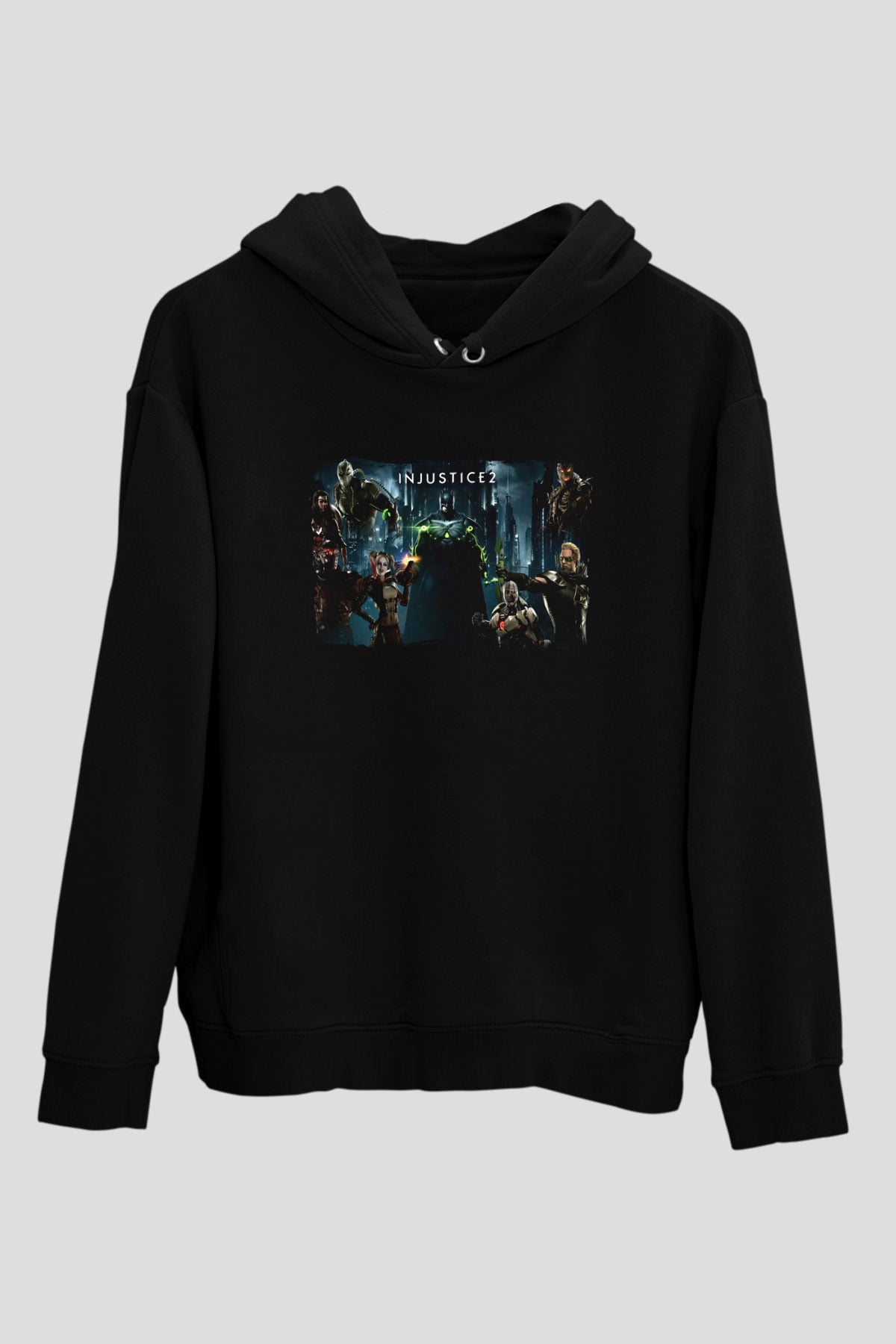 Injustice 2 Siyah Unisex Hoodie