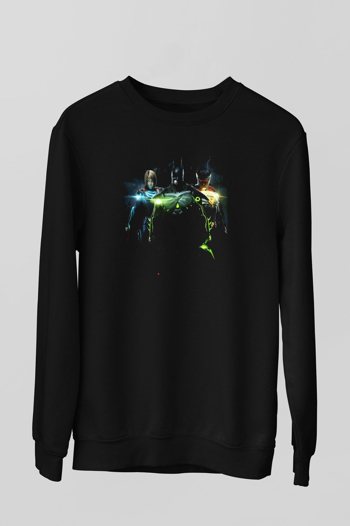 Injustice 2 Siyah Unisex Sweatshirt