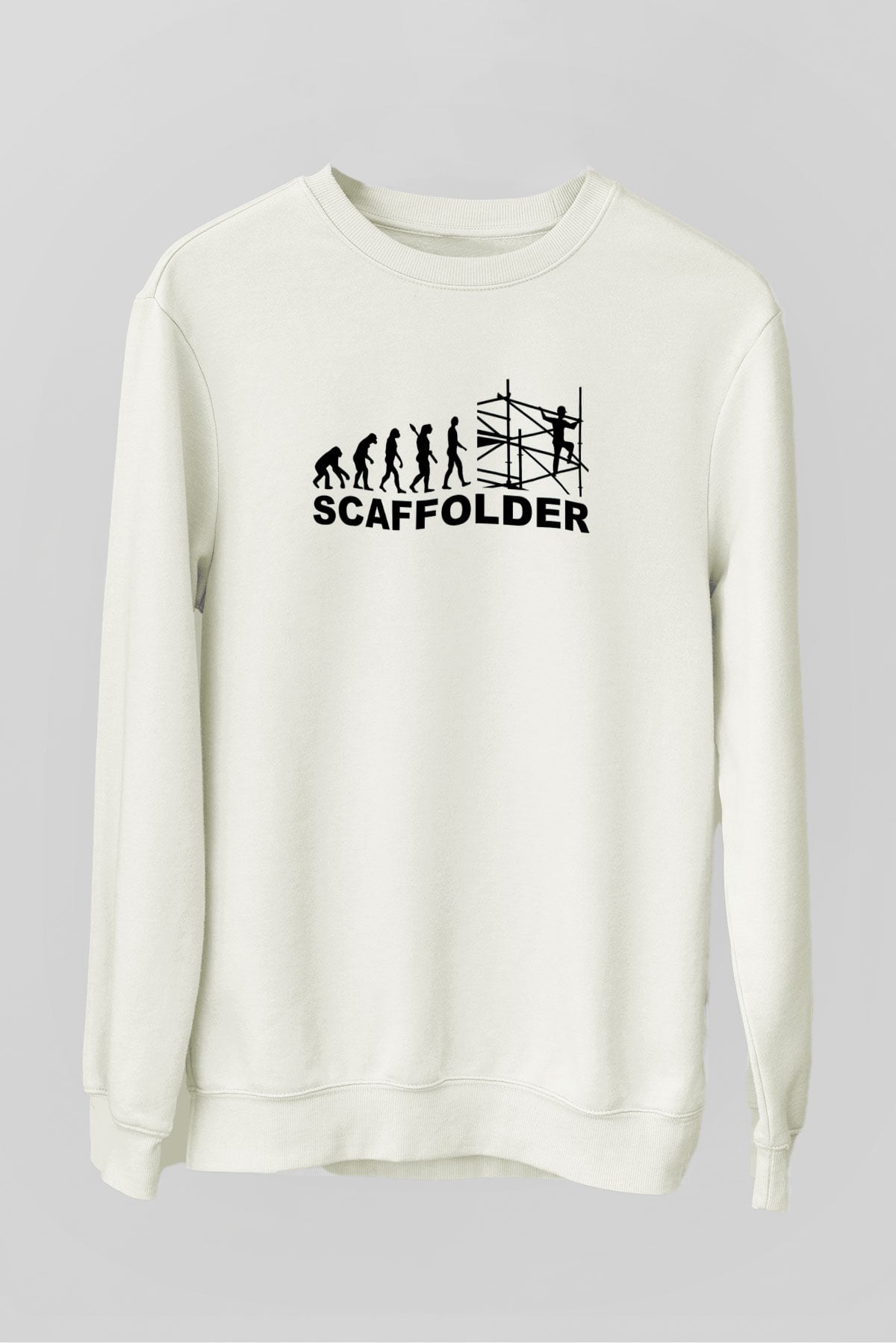 İnşaatçı Beyaz Unisex Sweatshirt