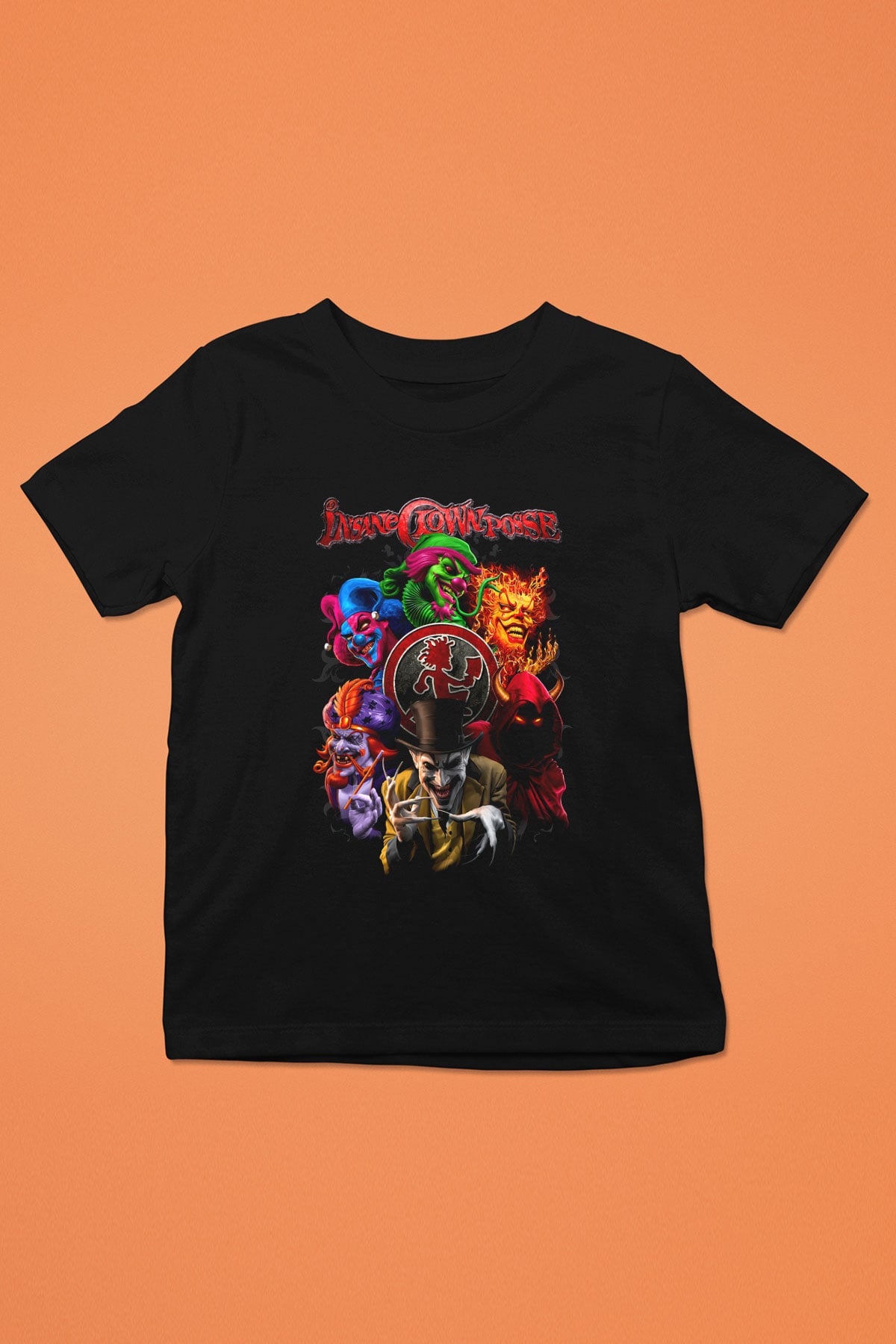 Insane Clown Posse Baskılı Siyah Unisex Çocuk Tişört