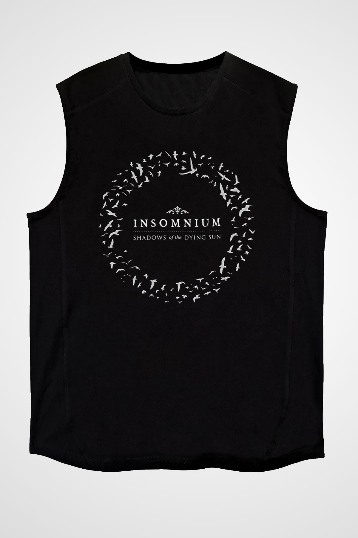 Insomnium Baskılı Unisex Siyah Kolsuz Tişört - Tshirt
