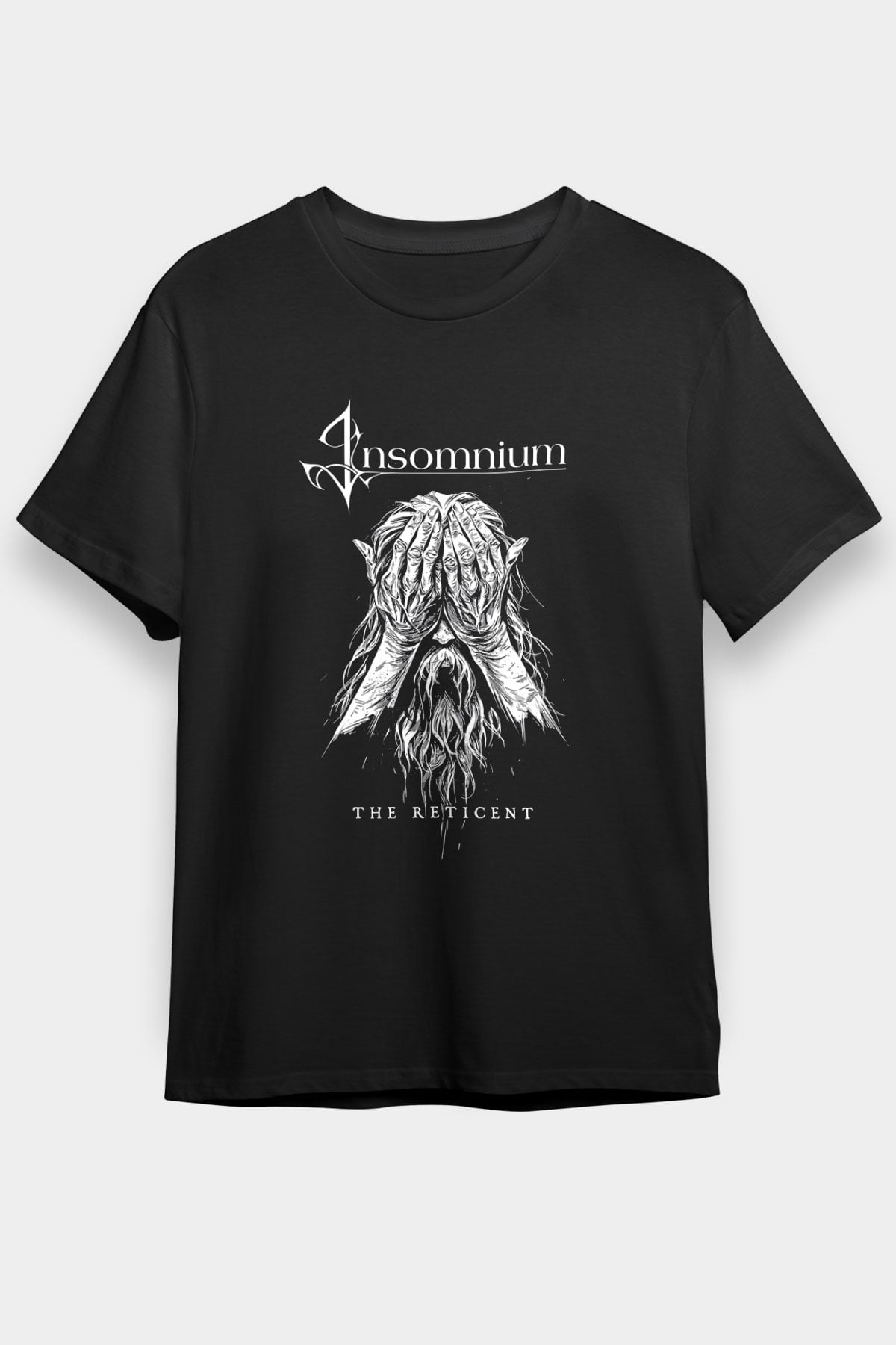 Insomnium Baskılı Unisex Siyah Tişört - Tshirt