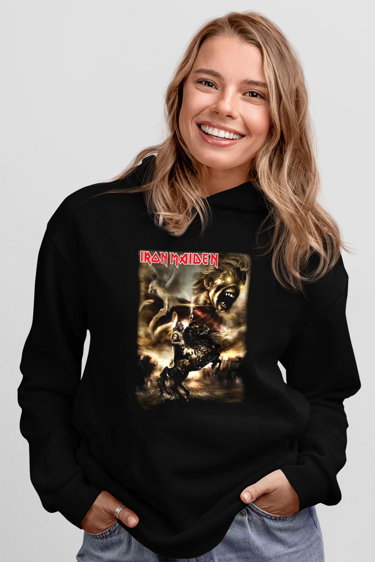 Iron Maiden Alexander The Great Eddie Siyah Unisex Hoodie