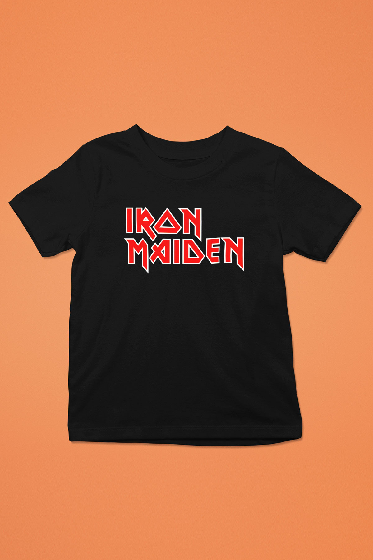 Iron Maiden Baskılı Siyah Unisex Çocuk Tişört