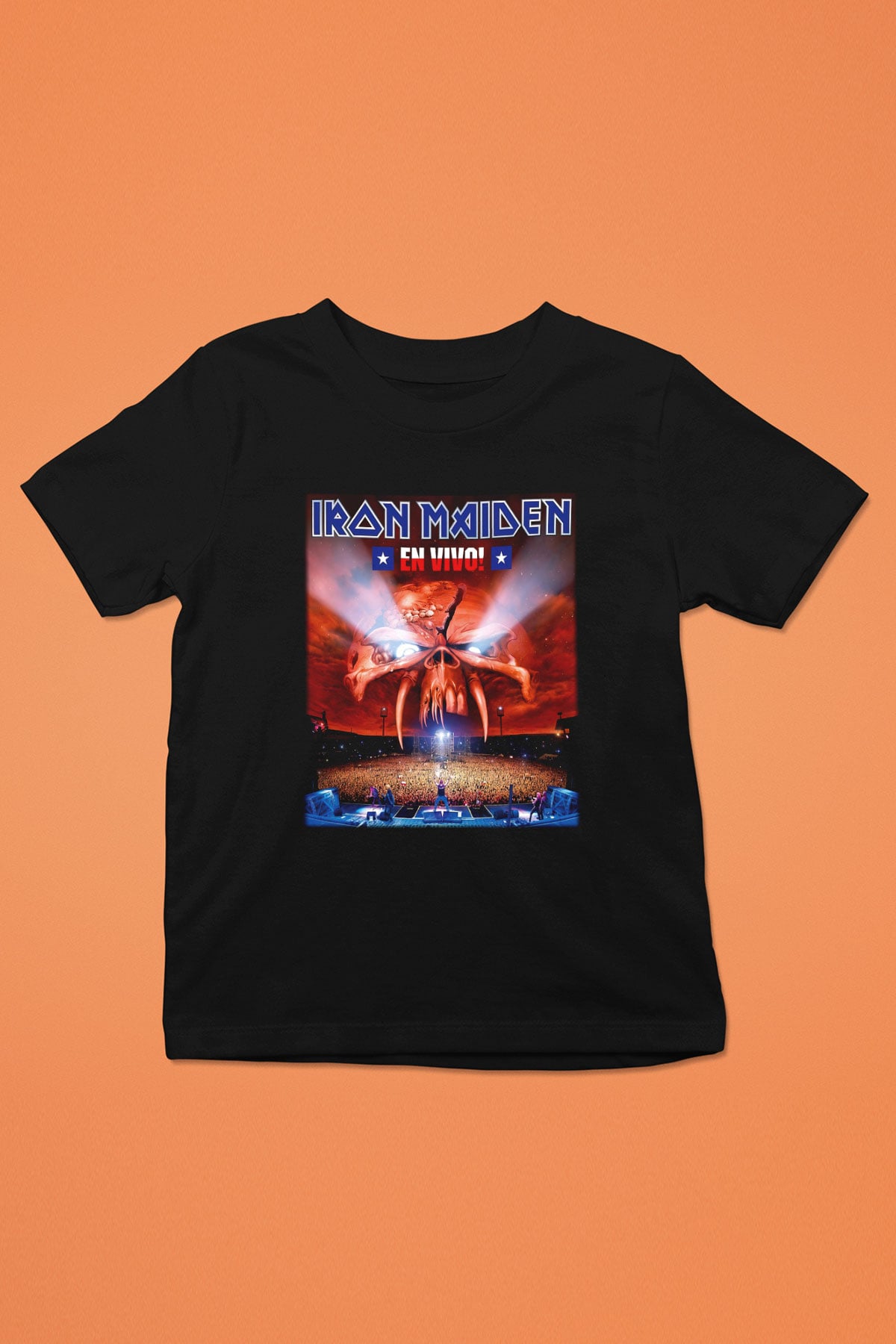 Iron Maiden Baskılı Siyah Unisex Çocuk Tişört