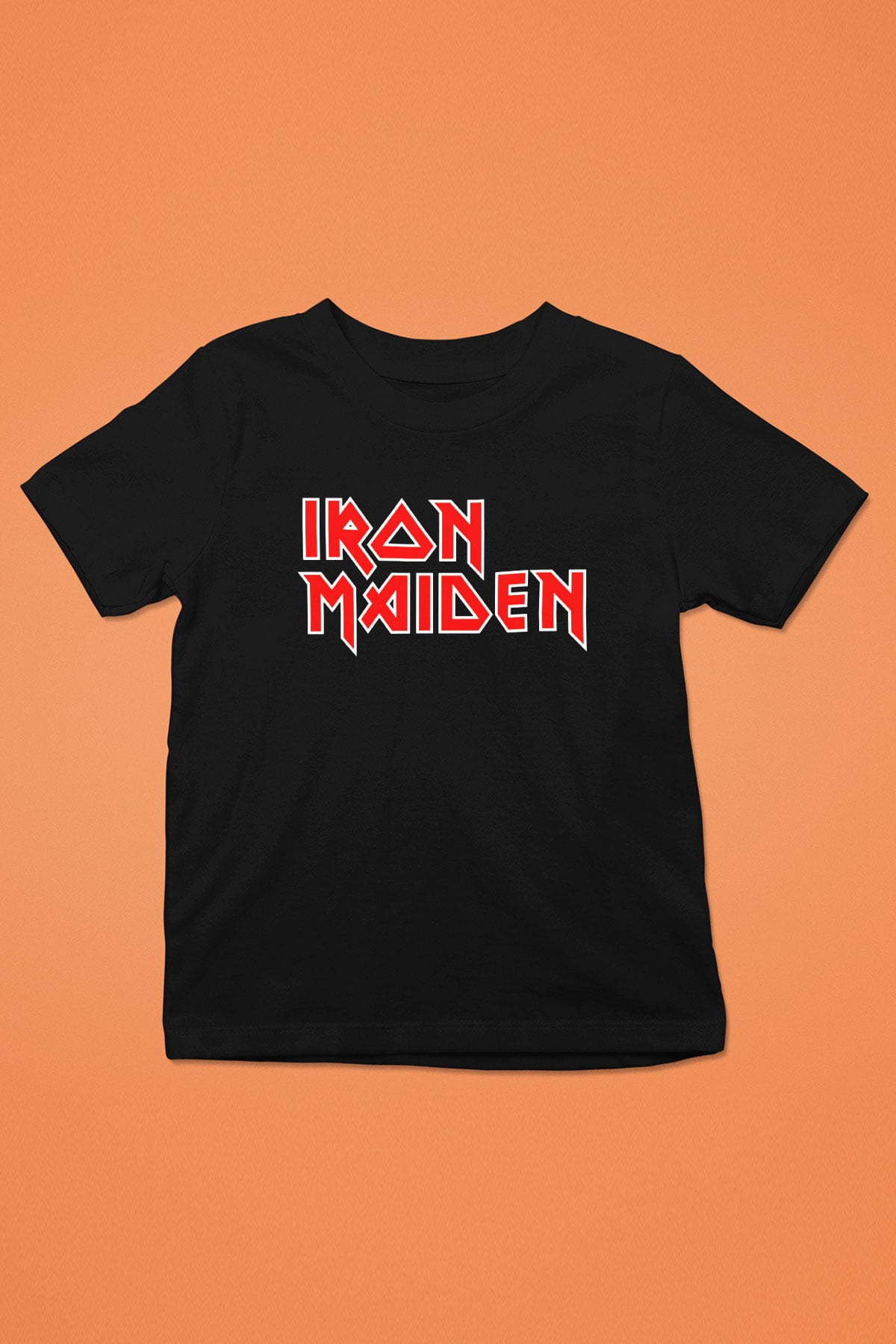 Iron Maiden Baskılı Siyah Unisex Çocuk Tişört