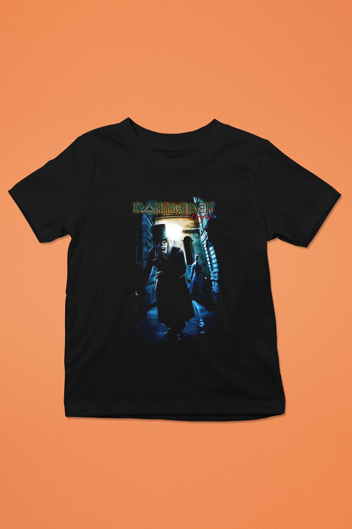 Iron Maiden Baskılı Siyah Unisex Çocuk Tişört