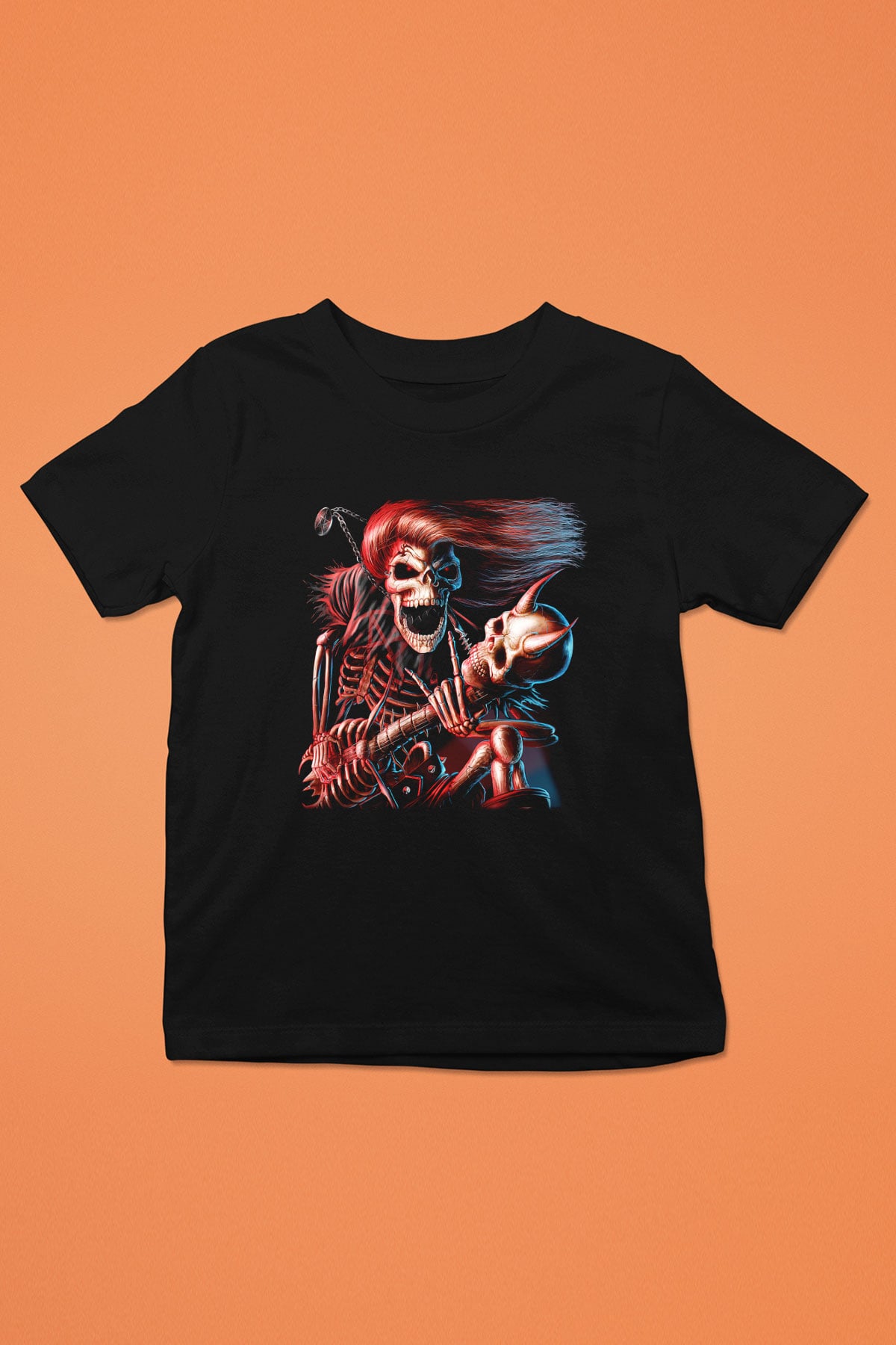 Iron Maiden Baskılı Siyah Unisex Çocuk Tişört